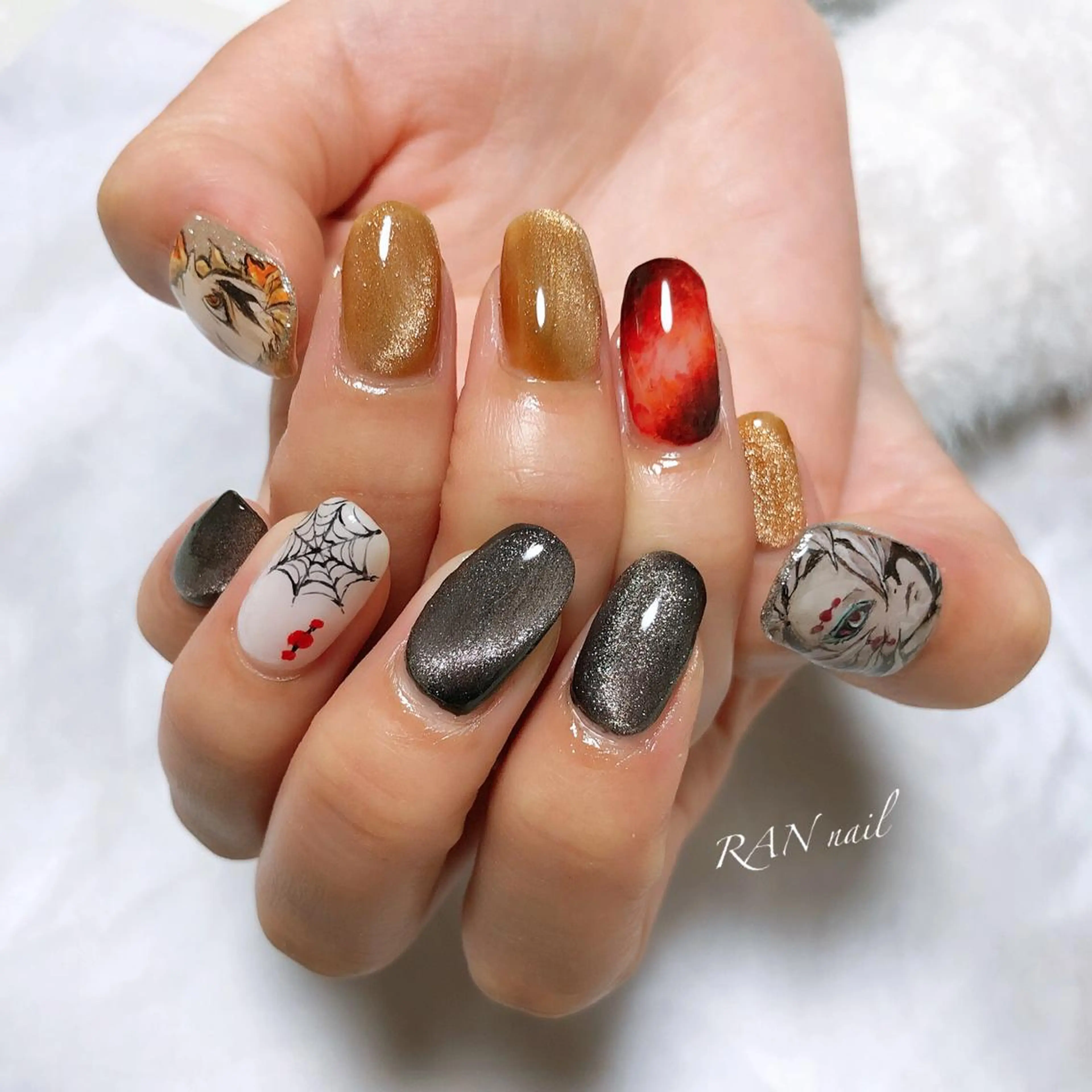 ネイル 春ネイル 冬ネイル ハンドネイル フットネイル RAN nailのネイルデザイン