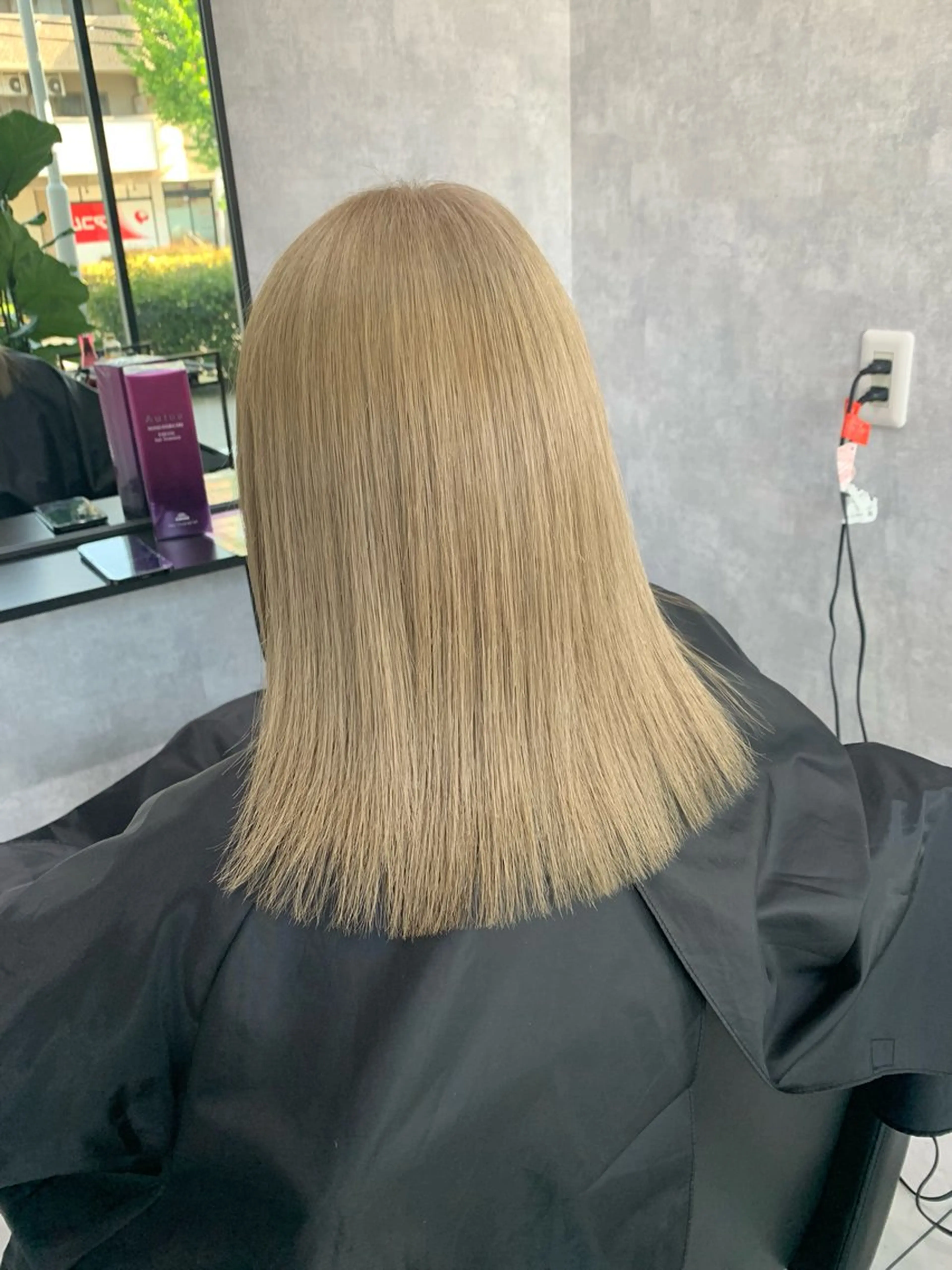 ミディアム 髪質改善 レイヤーカット 縮毛矯正 ヘアカラー トリートメント 中川/縮毛矯正/ 高羽　克明のヘアスタイル