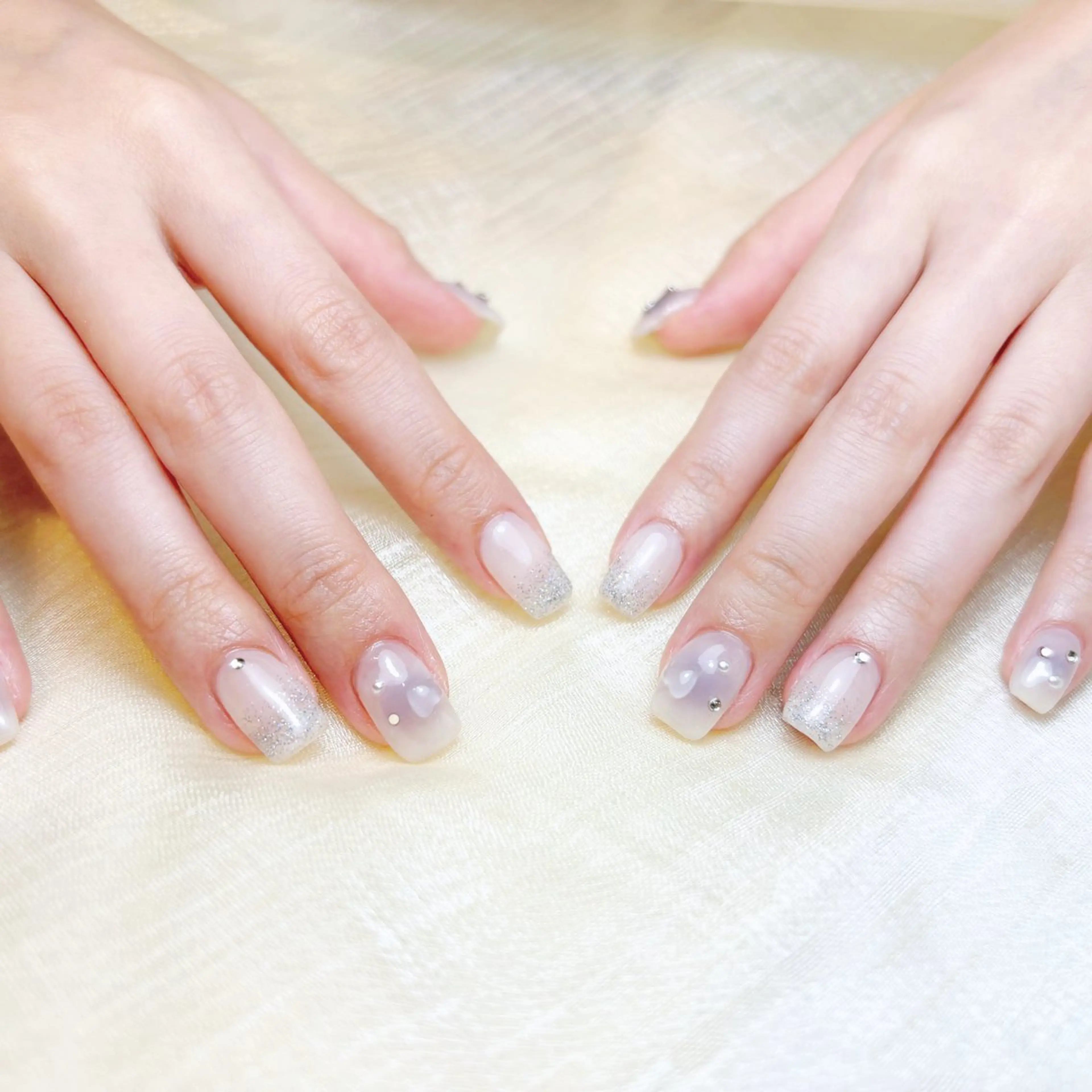 ネイル ハンドネイル H3 Nail Tsuki🦋💙のネイルデザイン