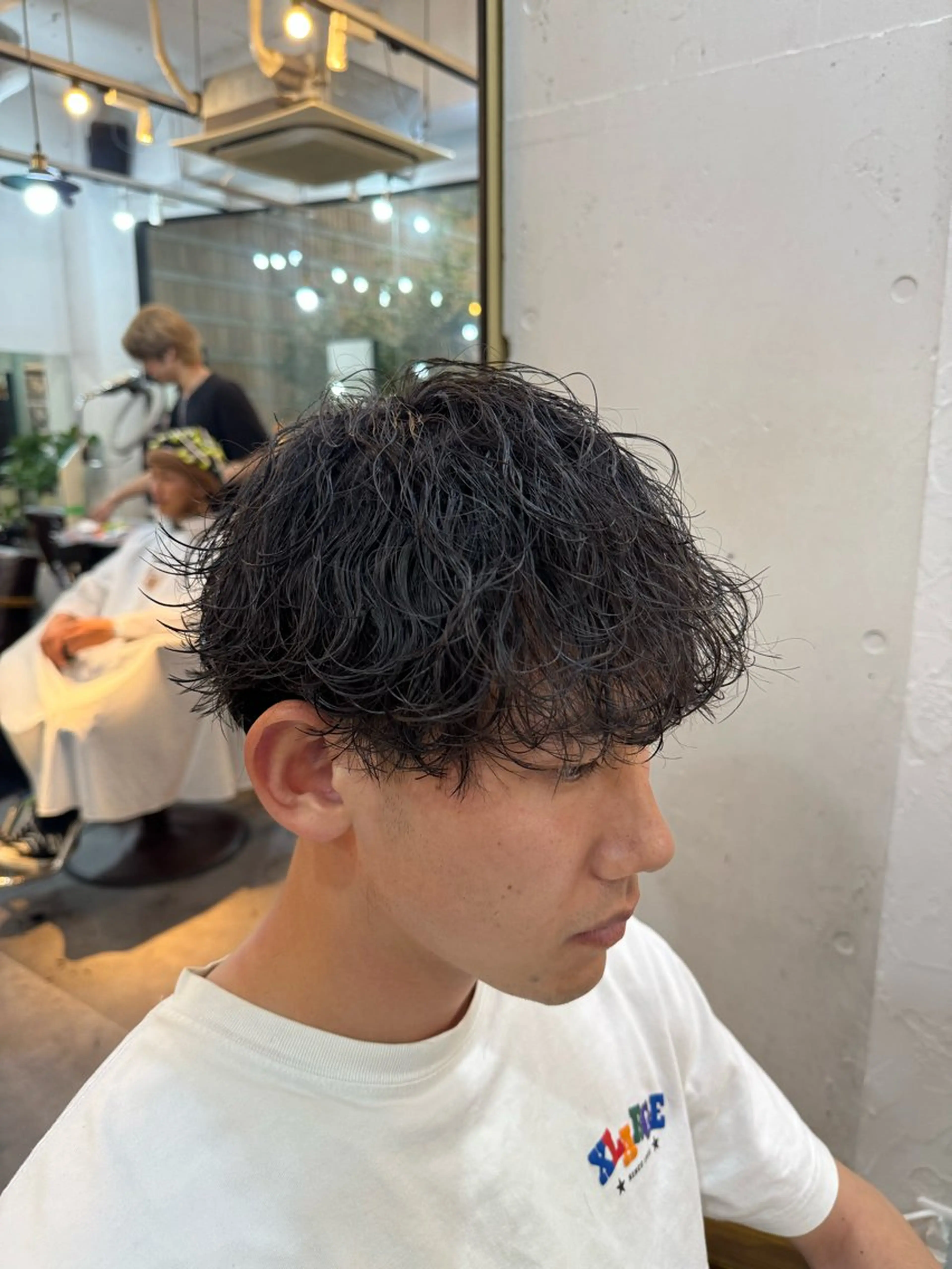 ミディアム カラー パーマ メンズ カット パーマ HRABRA ゆづきのヘアスタイル