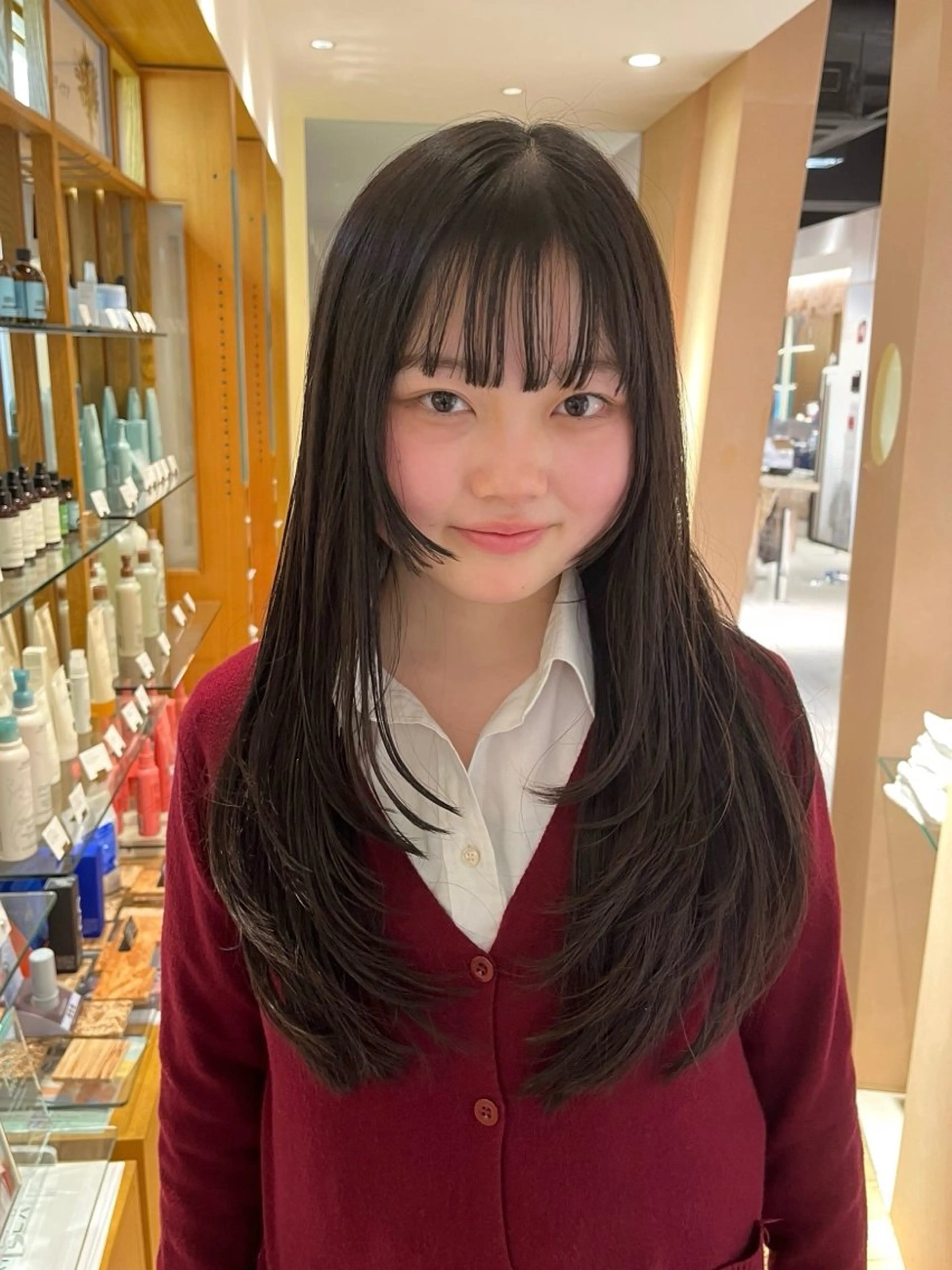 ロング レイヤーカット ロング 似合わせカット 河原林 拓己のヘアスタイル