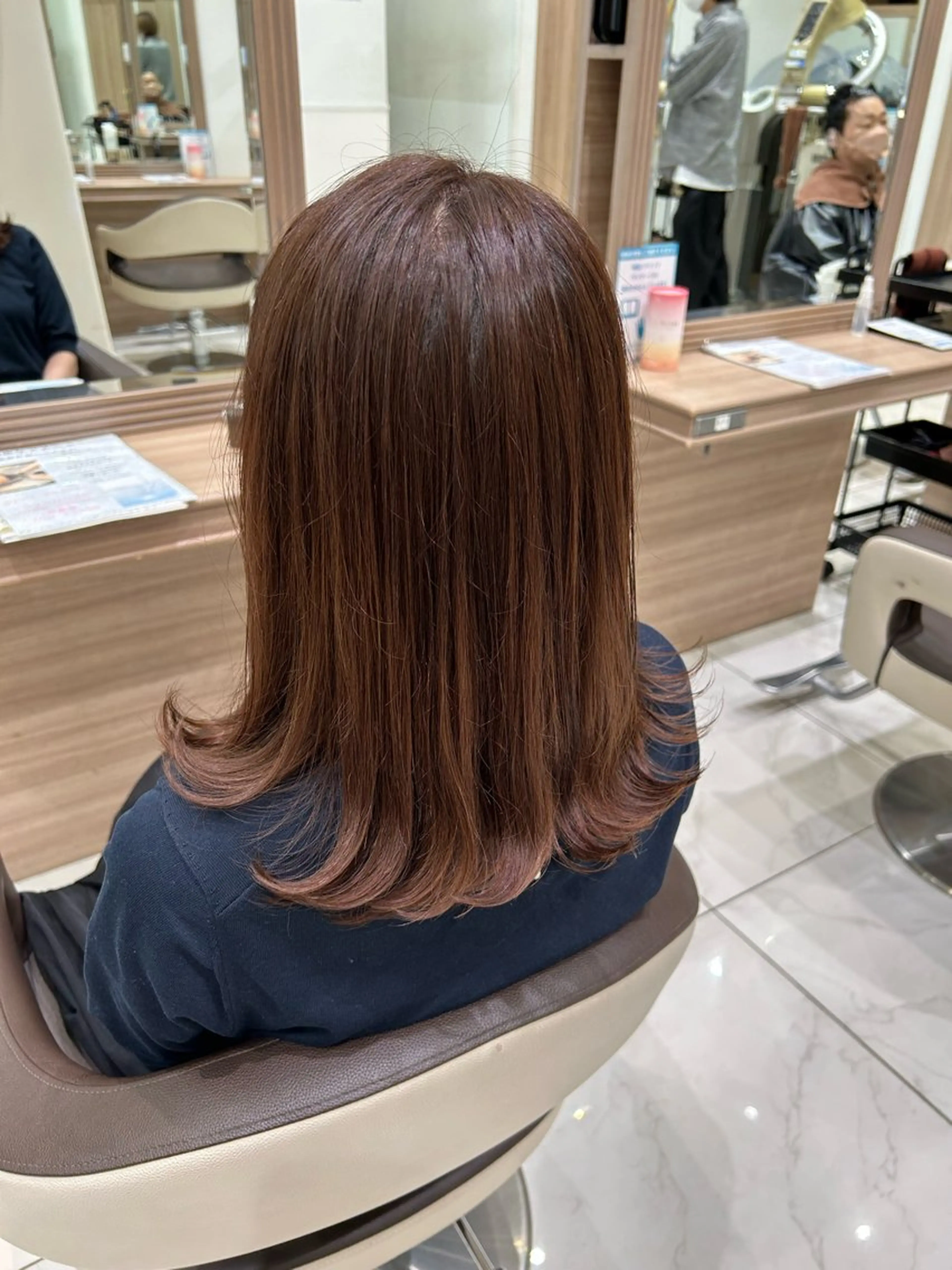 セミロング パーマ セミロングパーマ デジタルパーマ ニュアンスパーマ カット パーマ 奈良崎 和弘のヘアスタイル