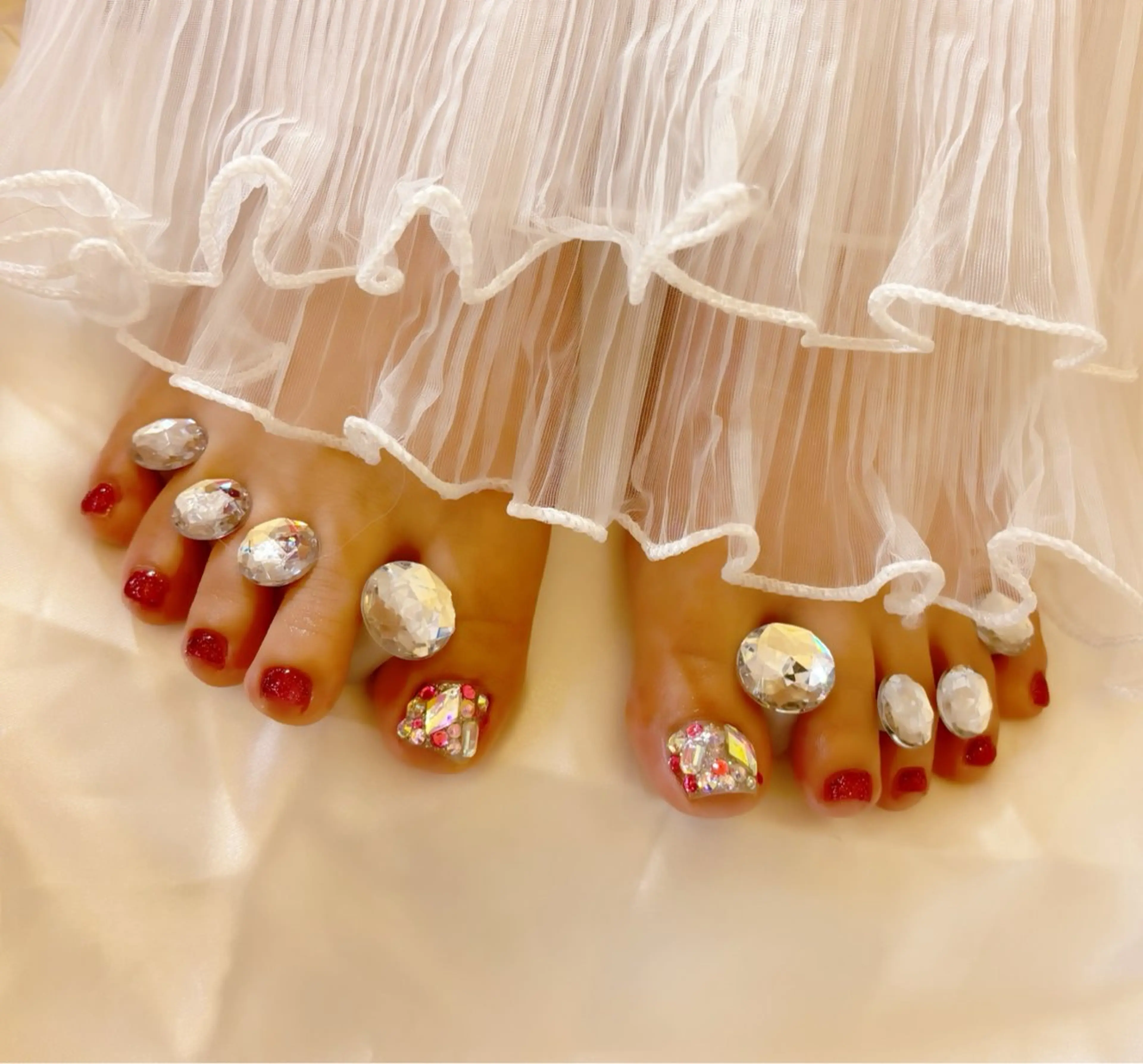 ネイル ピンク フットネイル Nail Salon macherieのネイルデザイン