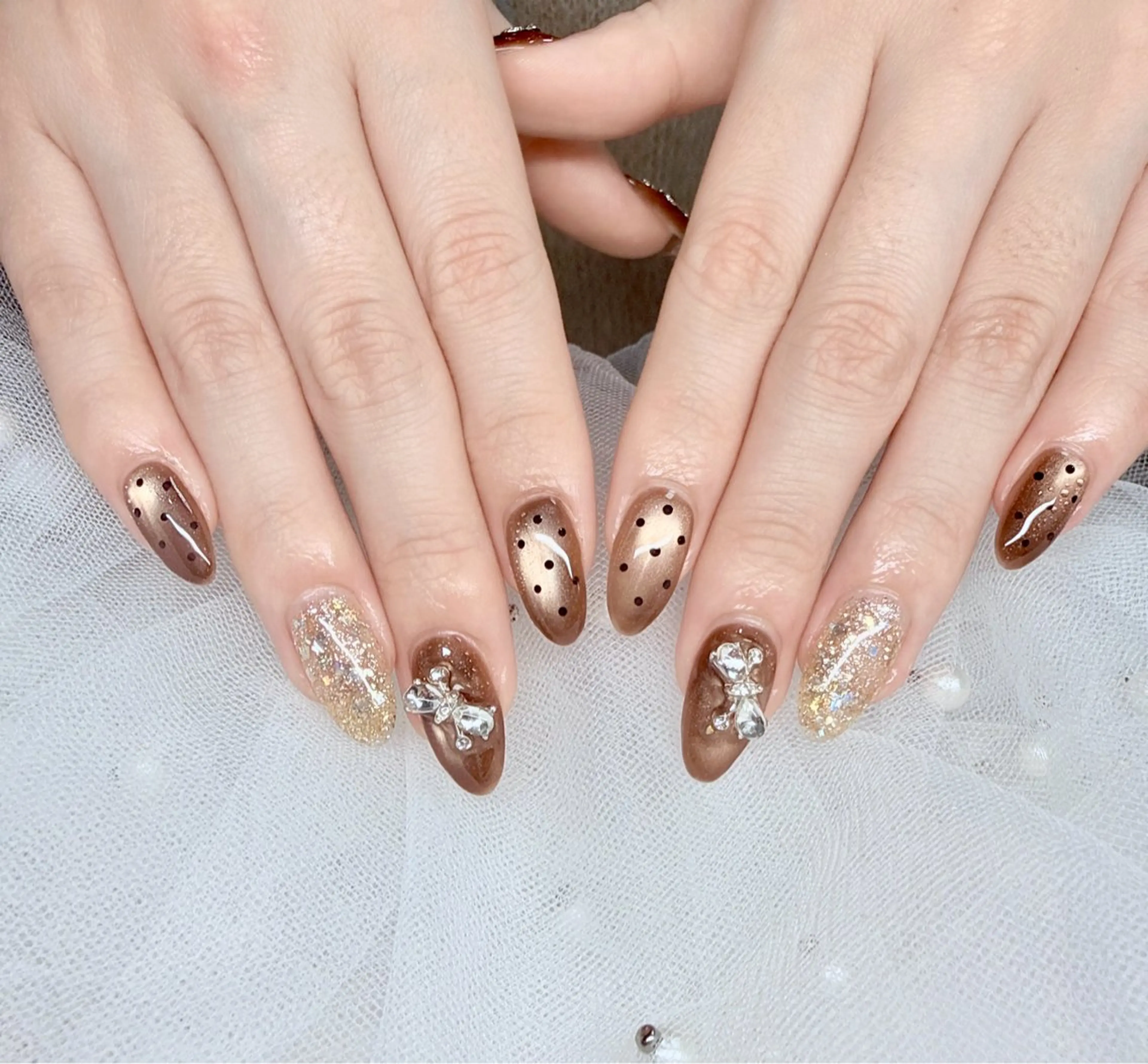 ケア＋チップ+マグネット+4本キラキラ+パーシの写真