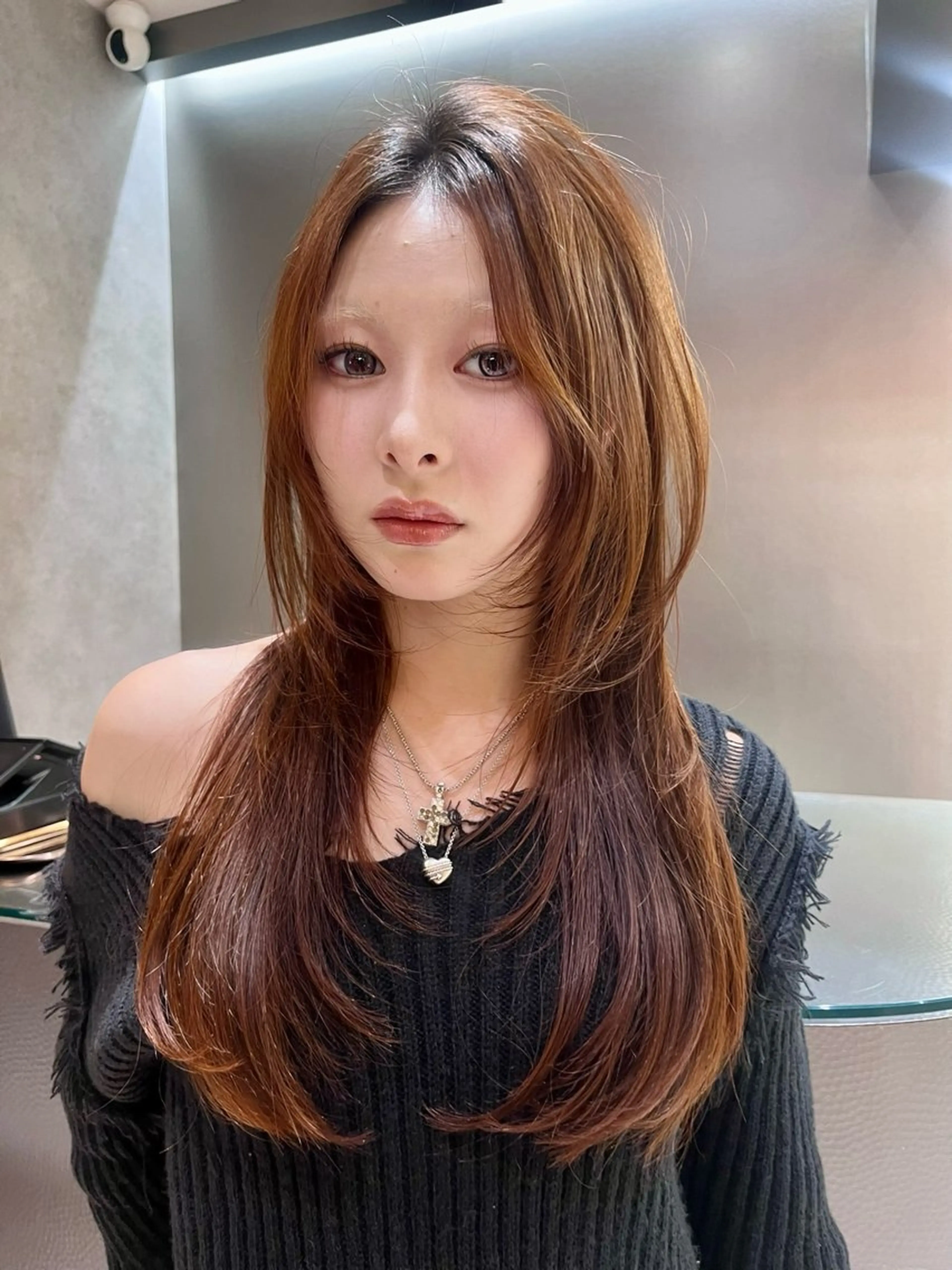 ロング こころ/sand/透 明感カラー/縮毛矯正のヘアスタイル