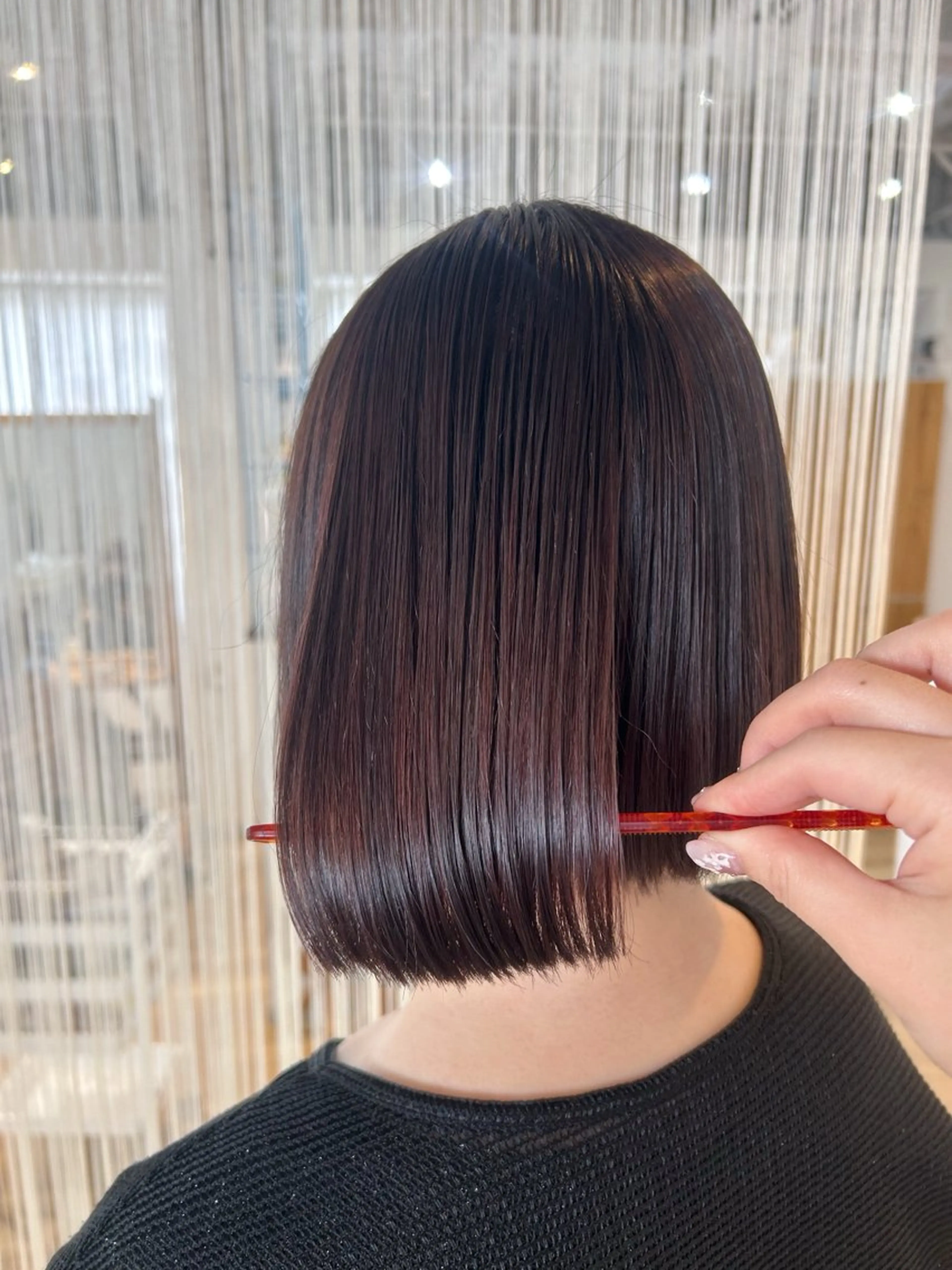 ショート カラー ブリーチ ブリーチなしカラー ボブ カット ヘアカラー トリートメント なつき/艶ピンク/ girly hairのヘアスタイル