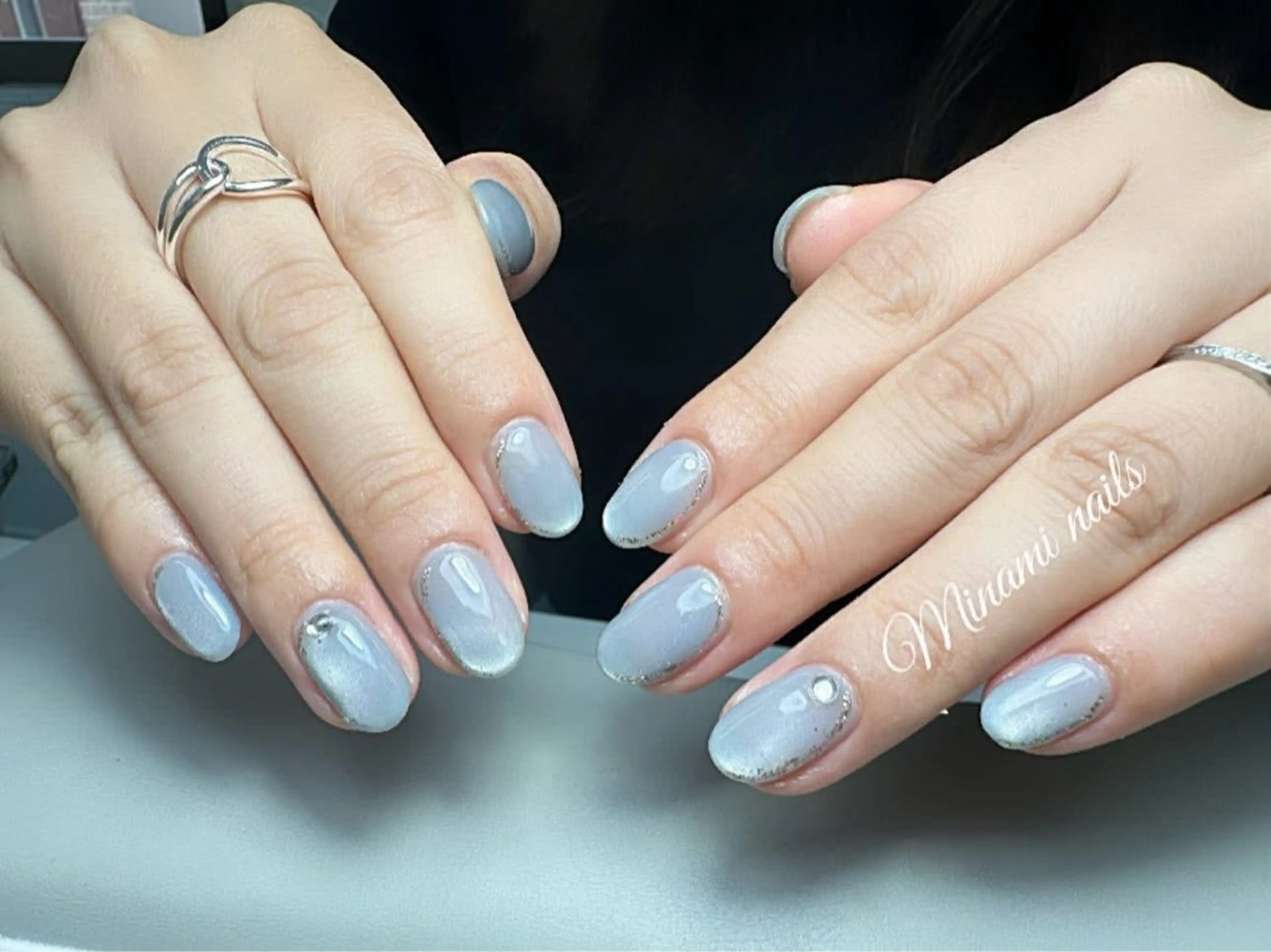 ネイル アートネイル オーロラネイル ガーリー キラキラネイル 韓国ネイル Minami Nailsのネイルデザイン