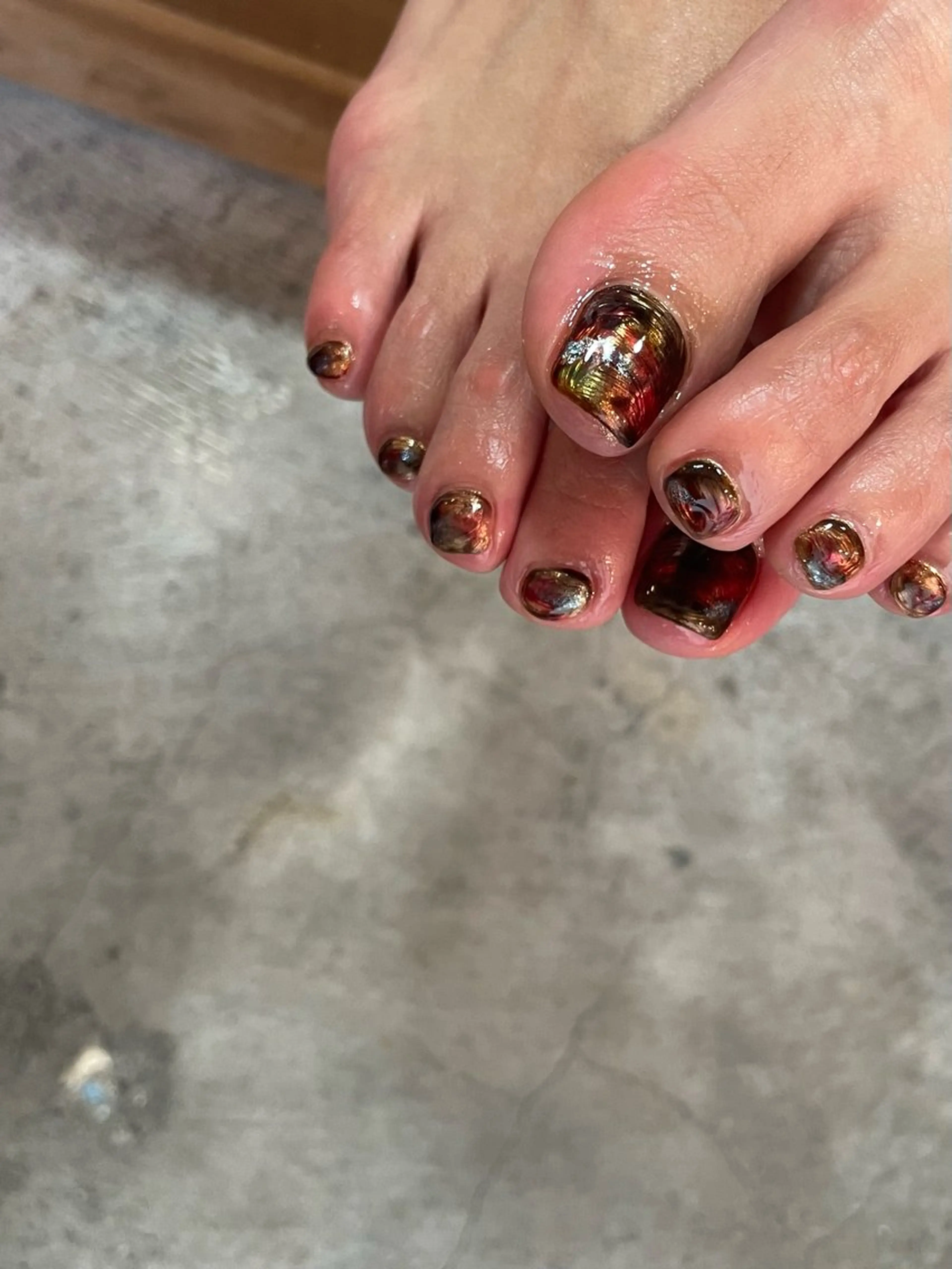 ネイル チークネイル フットネイル 韓国ネイル マグネットネイル ニュアンスネイル フットネイル HARUKA NAKAMURAのネイルデザイン