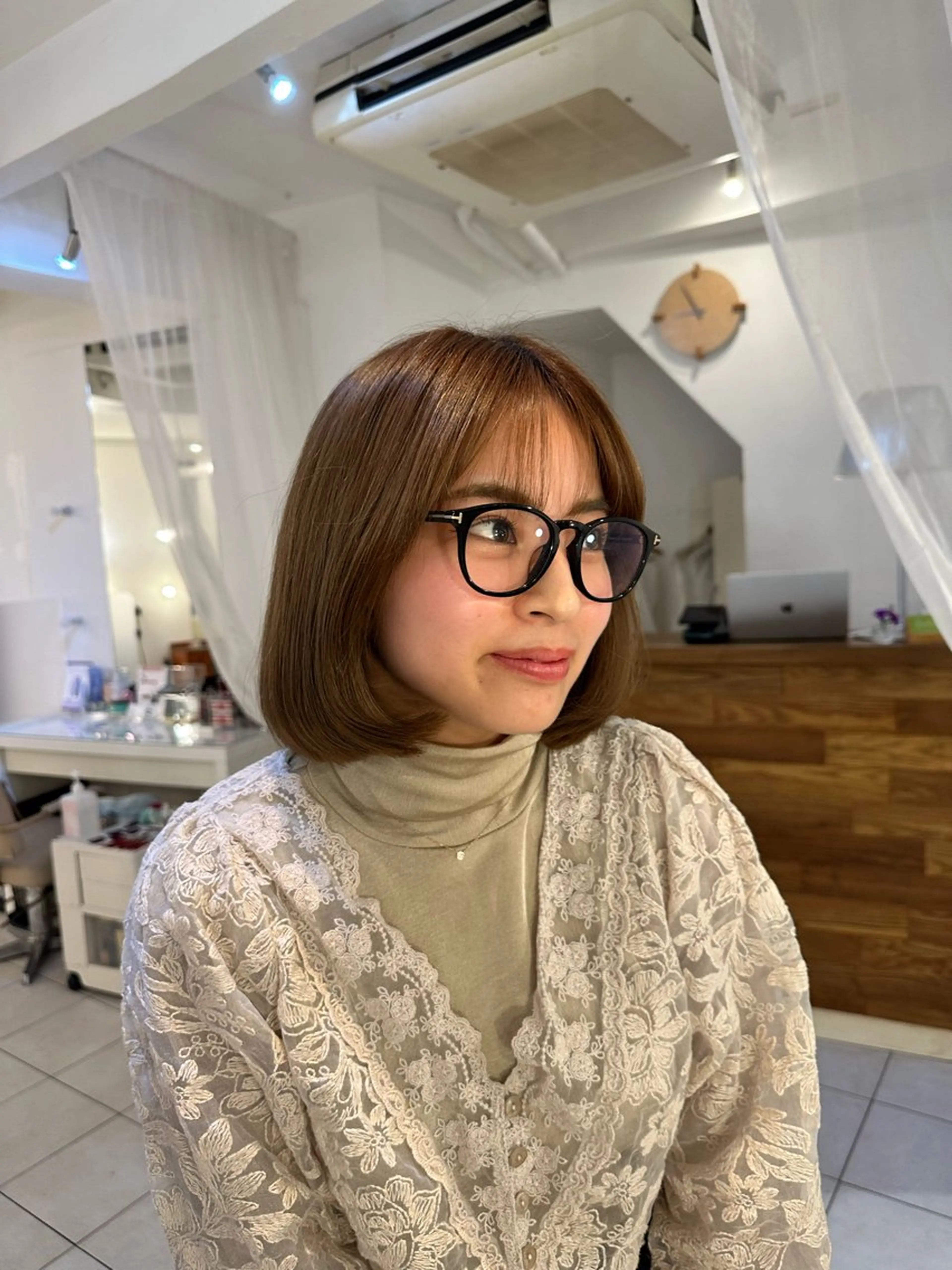 ミディアム カラー ボブ fiorista🌼 ayanaのヘアスタイル