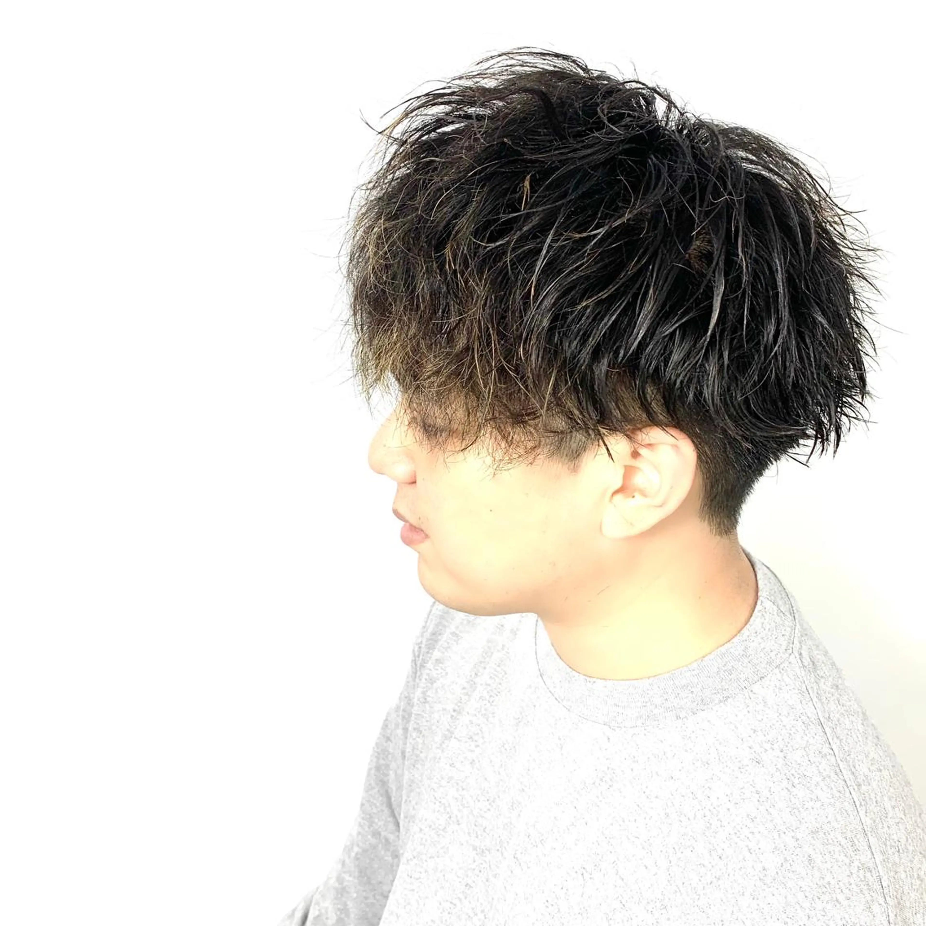 ミディアム メンズ カット パーマ 柏メンズカットパーマ NO.1タイチのヘアスタイル