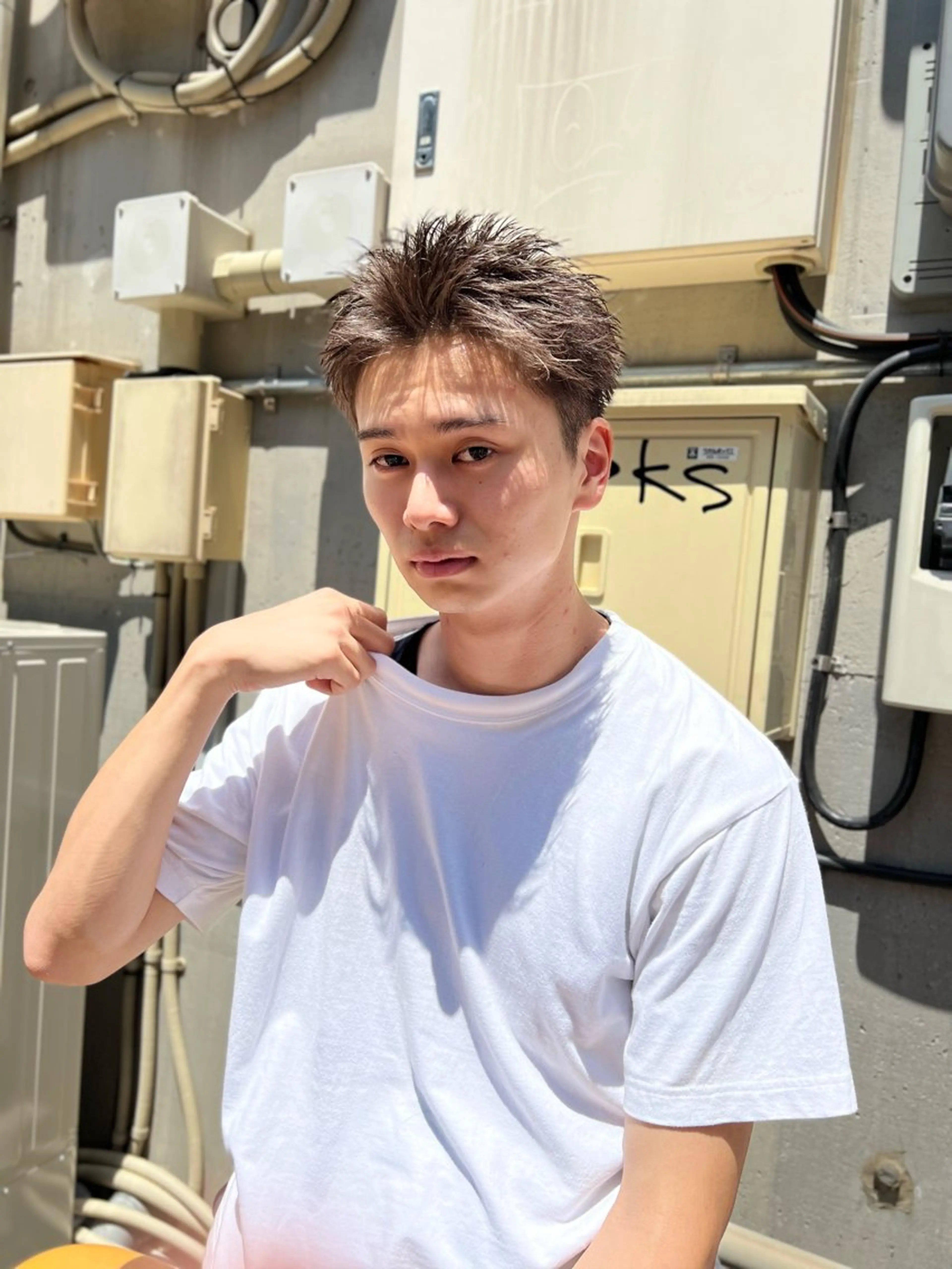 ショート メンズ スパイキーショート ショートヘア メンズ特化/パーマ/ メッシュ/竜成のヘアスタイル