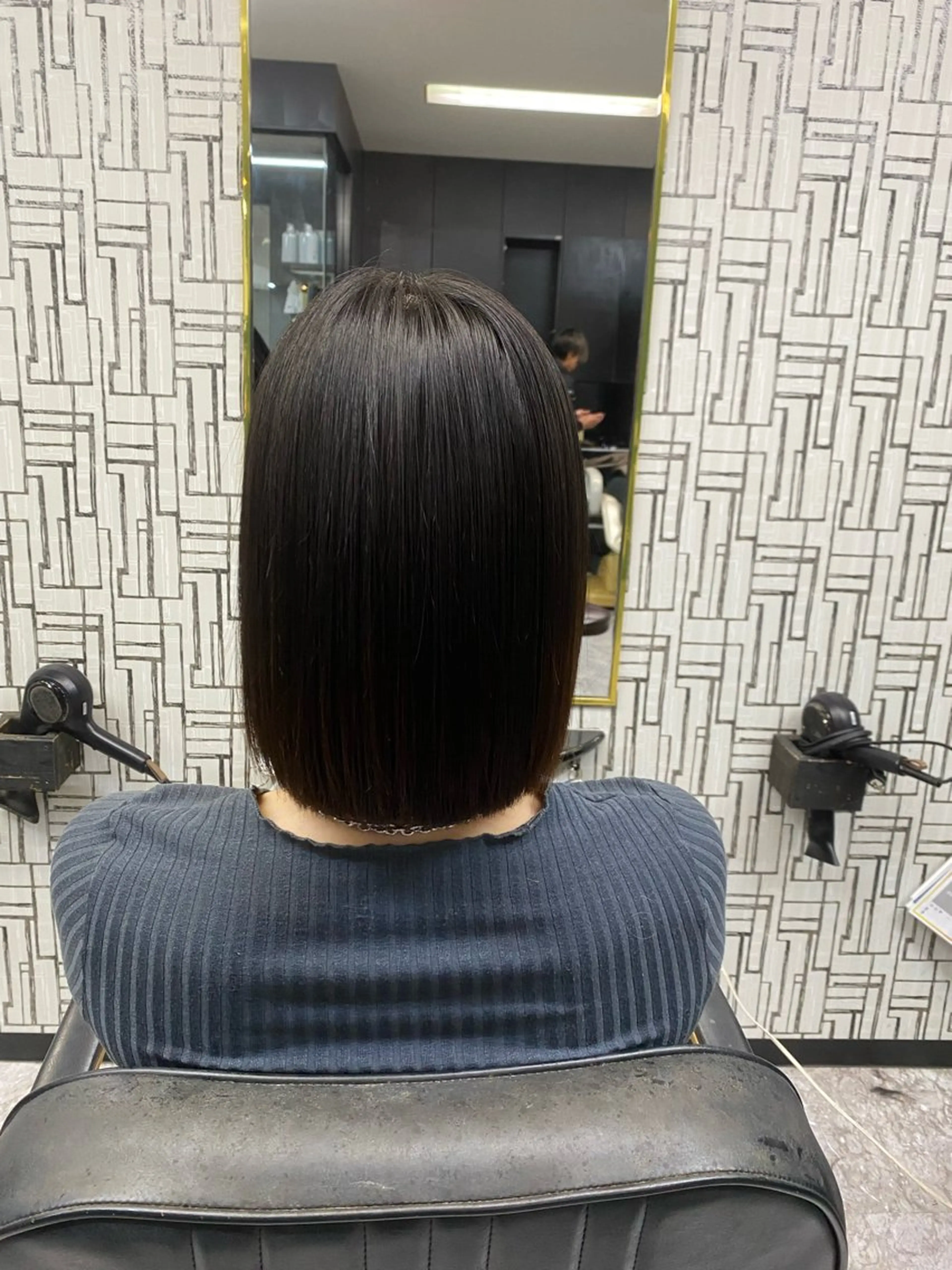 ミディアム 縮毛矯正 池田 亮雅のヘアスタイル