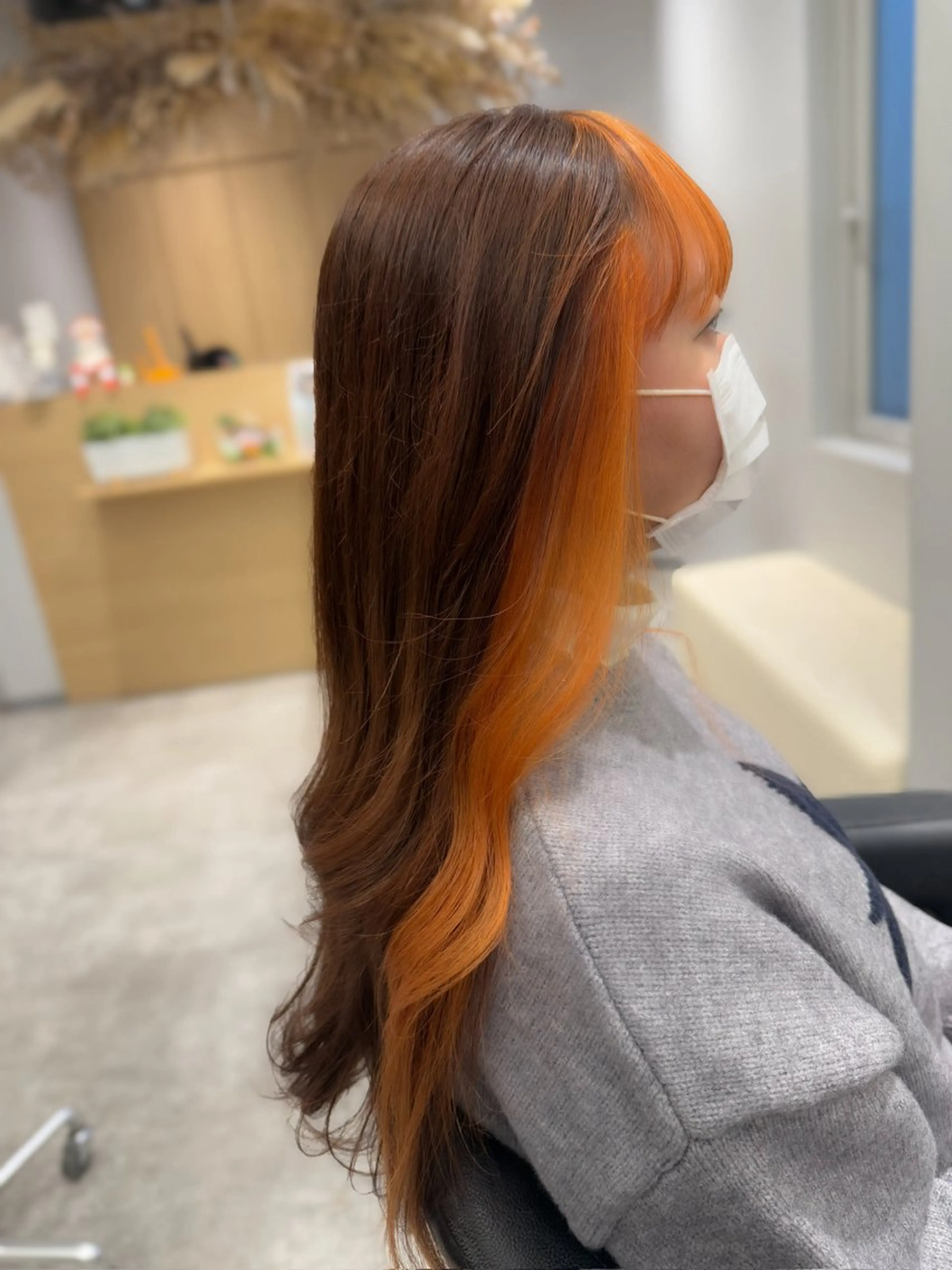ロング カラー カット ヘアカラー 巻ける髪質改善🫧ハ イライト/永田汰伊智のヘアスタイル
