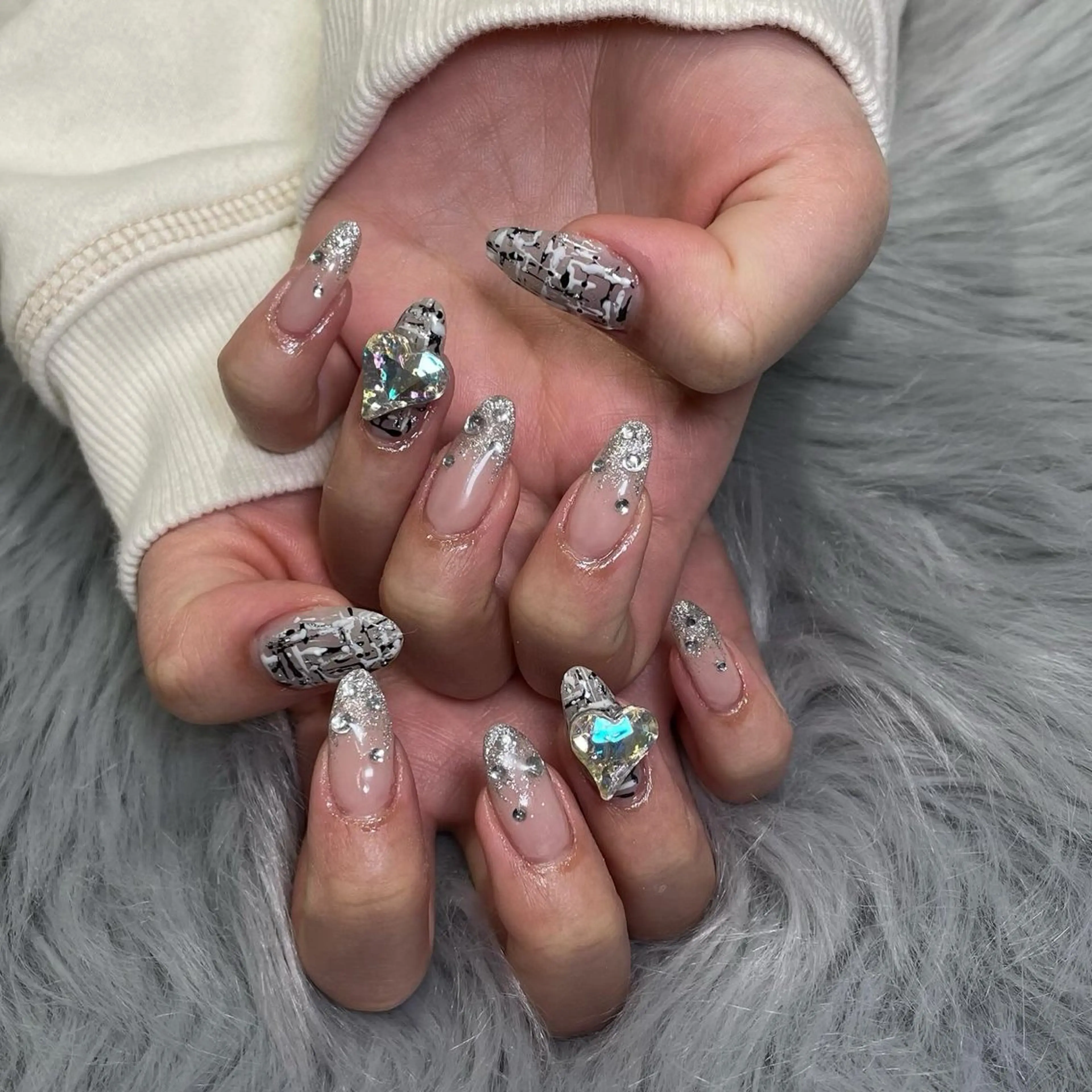 ネイル ラメ(グリッター) RICO Nail パーツつけ放題🌈のネイルデザイン
