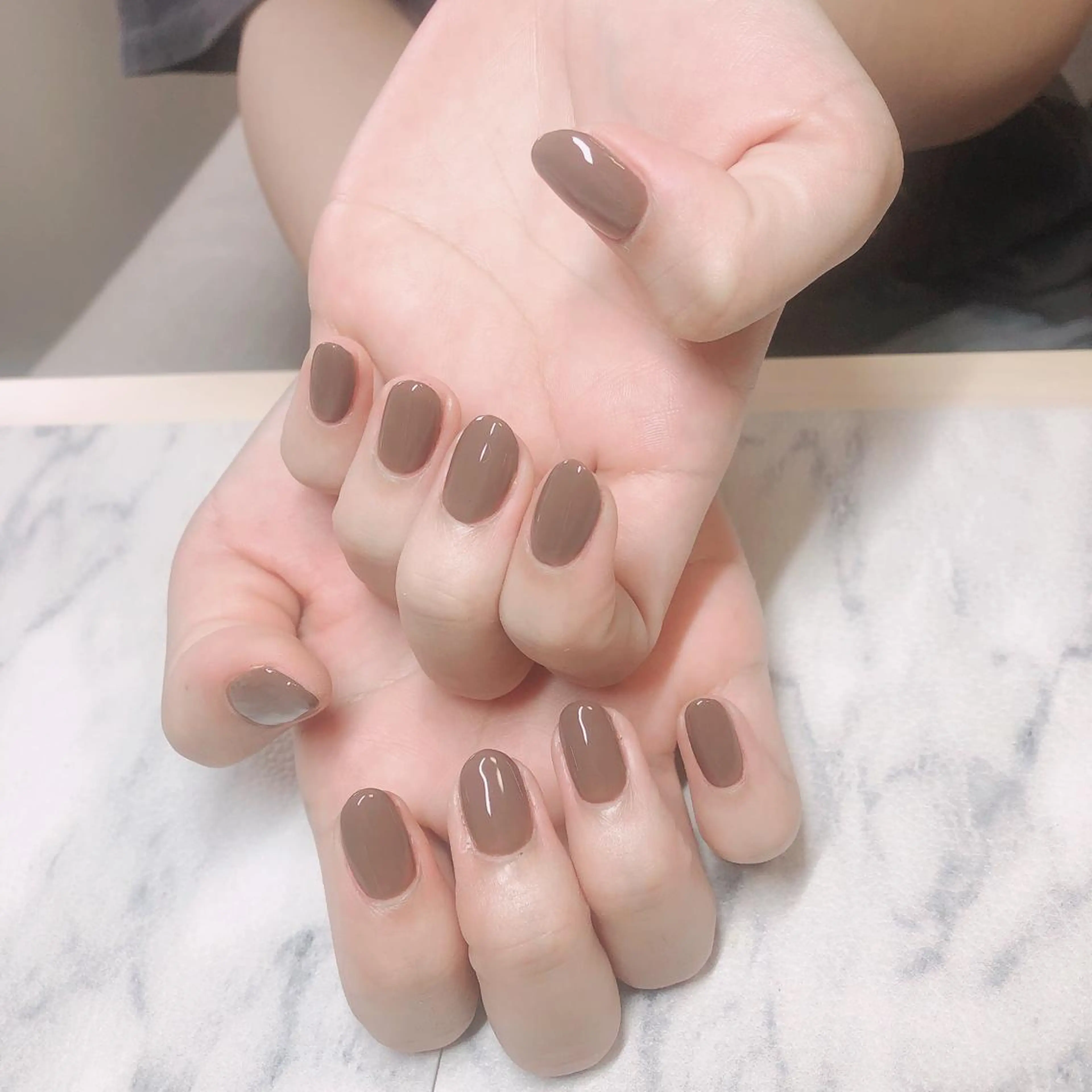 ネイル ワンカラーネイル 結城 怜菜のネイルデザイン