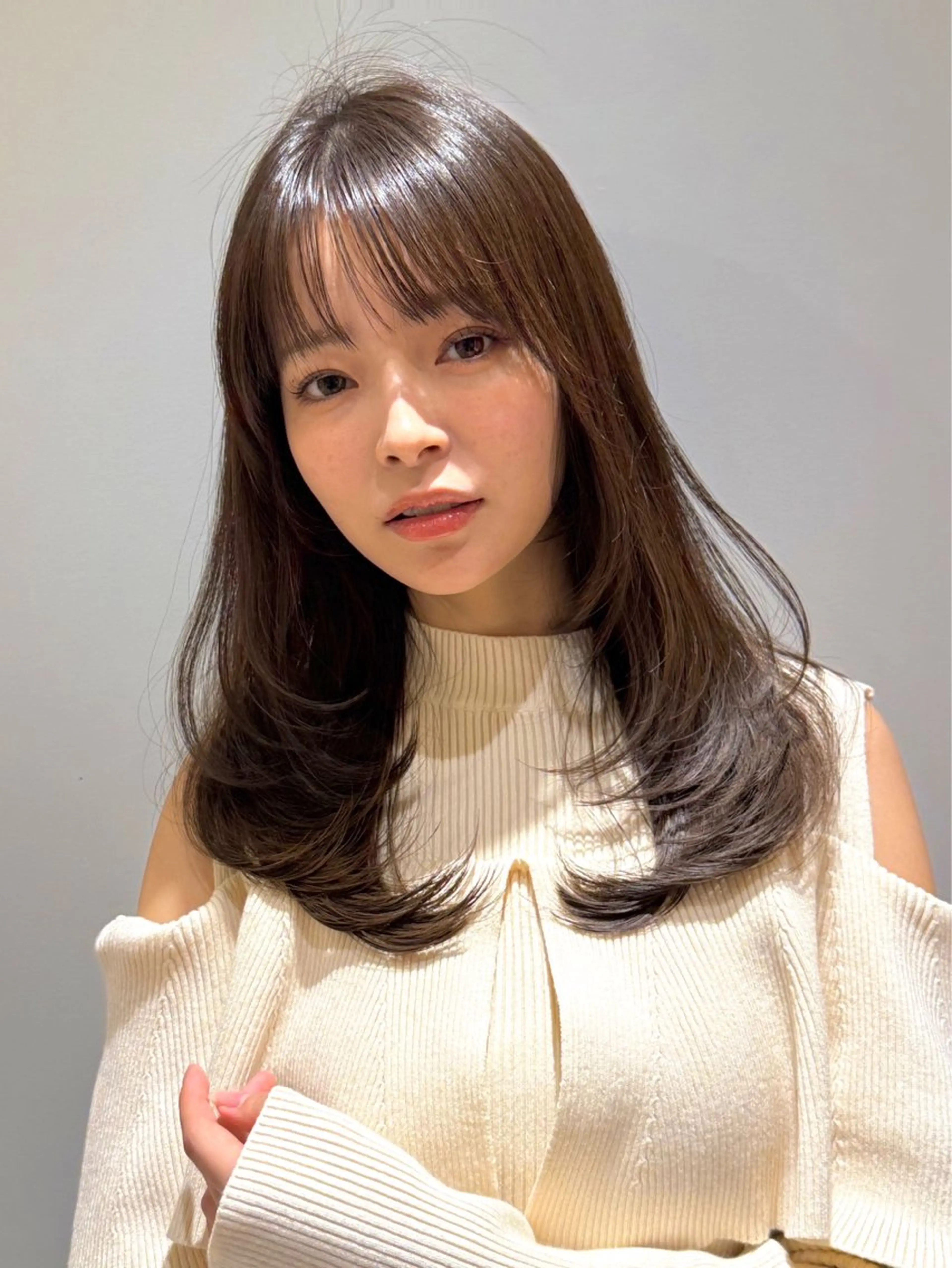 ロング カラー レイヤーカット ワンホンレイヤー レイヤーカット/大阪 /梅田/執印悠太のヘアスタイル