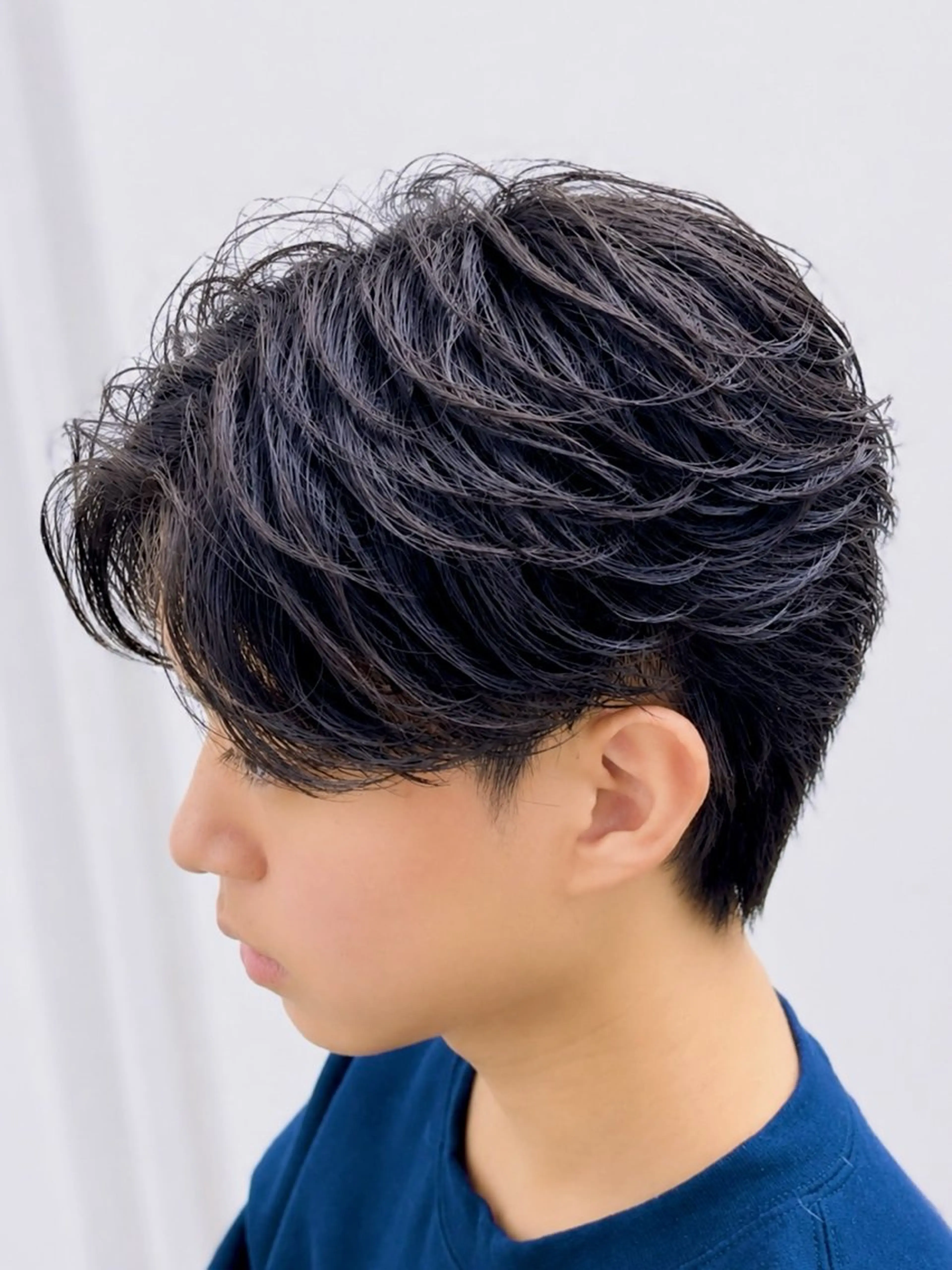 フェザーパーマ＋メンズカット＋トリートメントの写真