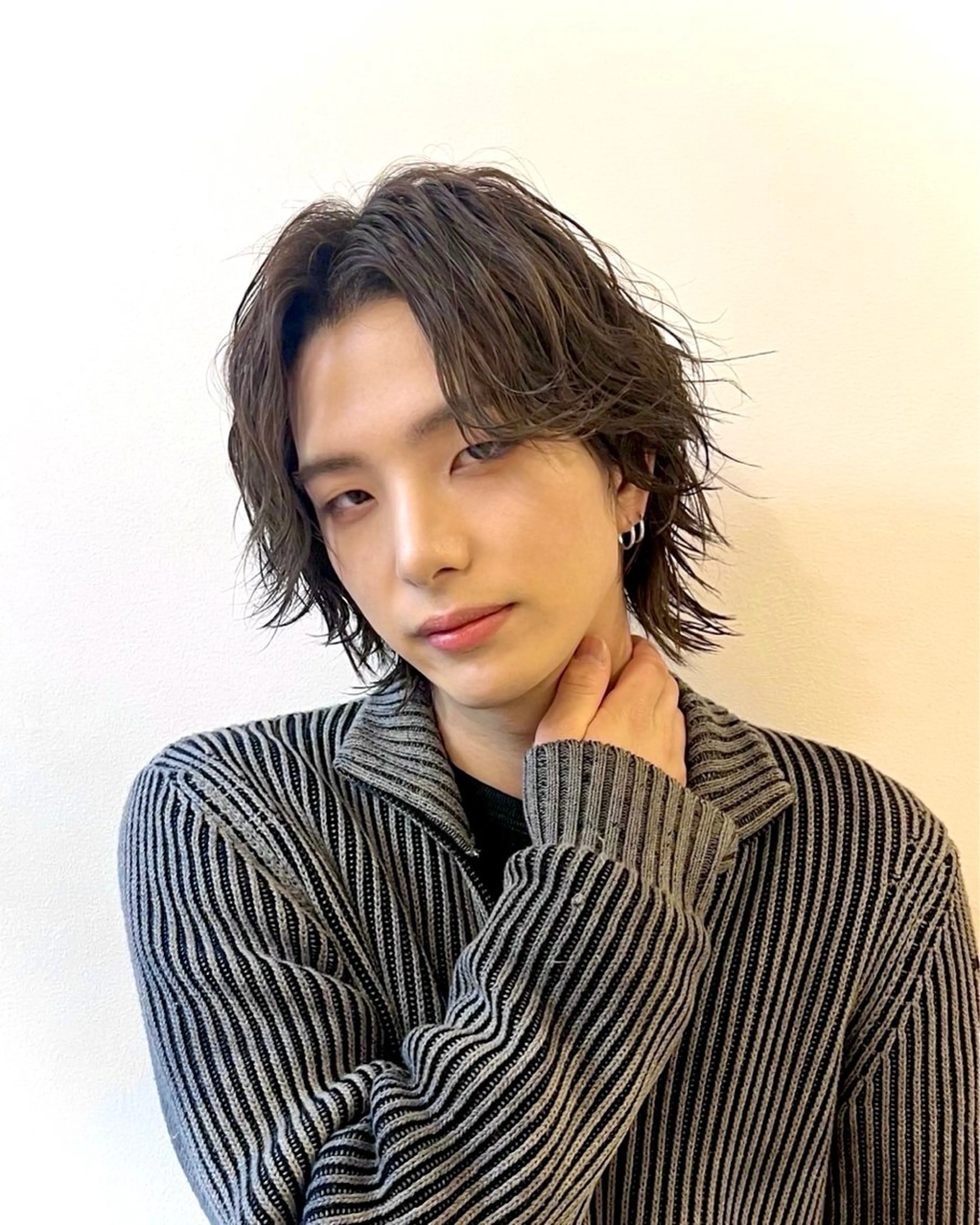 ミディアム ミディアムパーマ ウルフカット MIZUKI 【メンズ特化美容師】のヘアスタイル