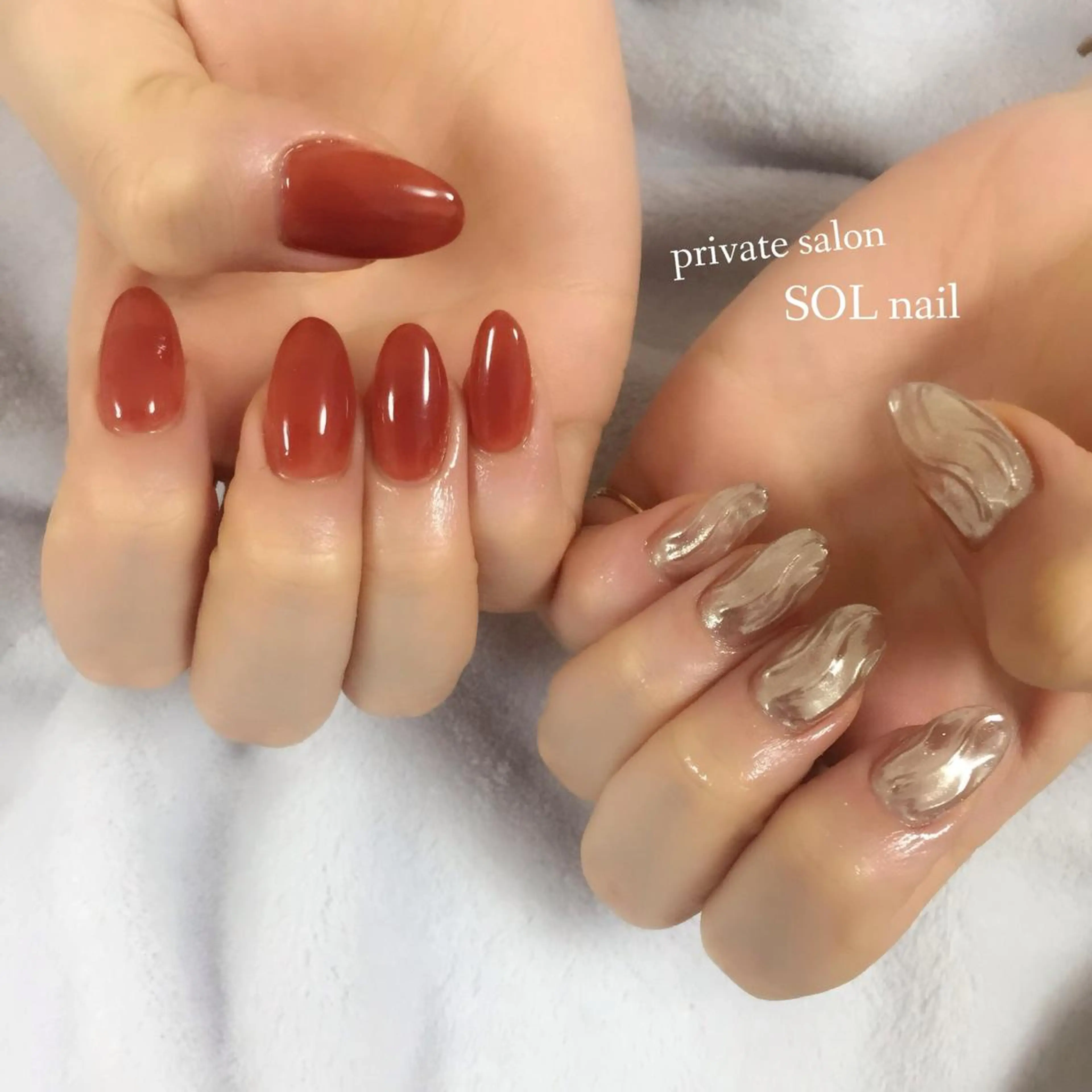ネイル ミラーネイル SOL NAILのネイルデザイン