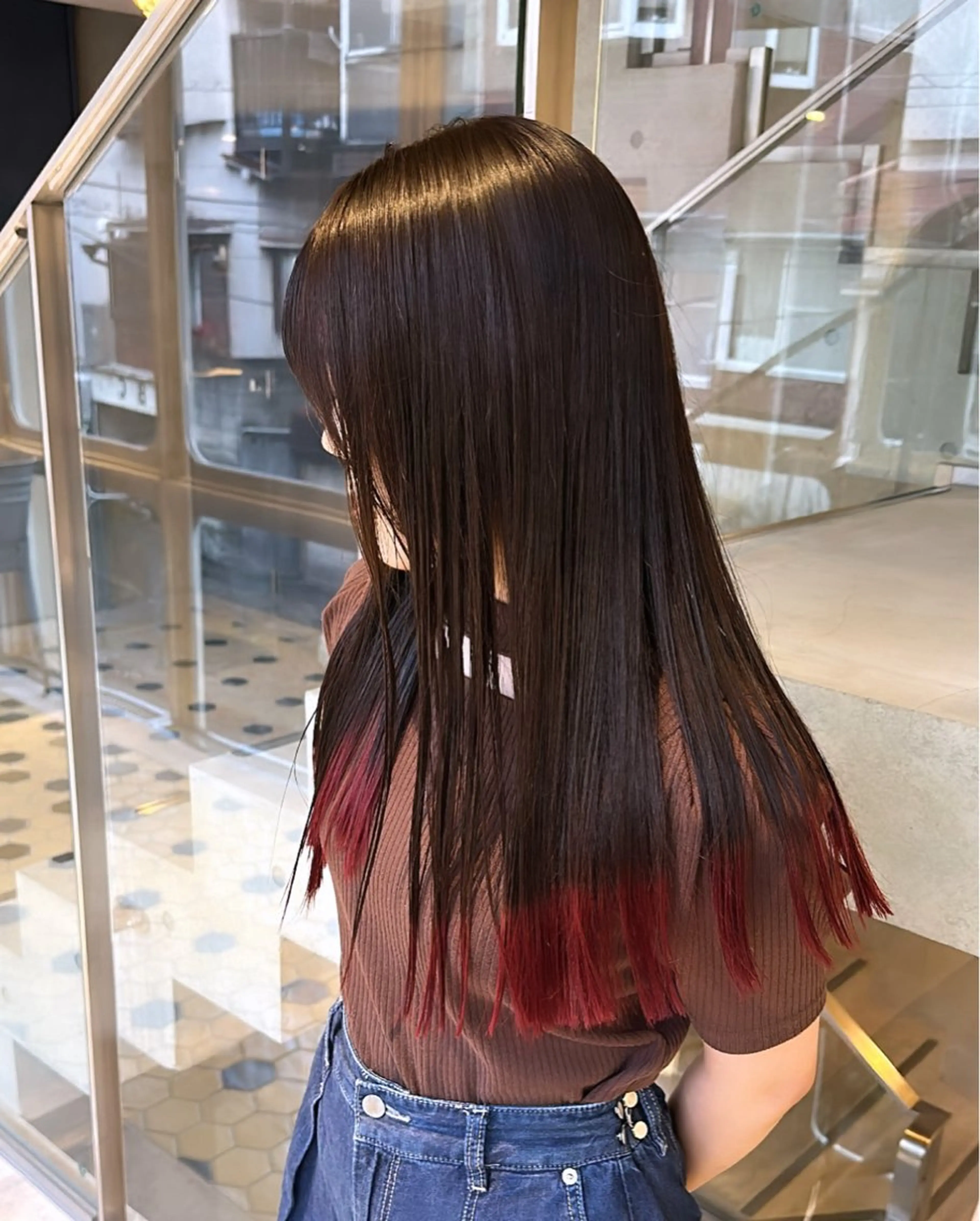 ロング ヘアカラー トリートメント ササキカズマ〻透明感 〻色落ち〻赤み消しのヘアスタイル