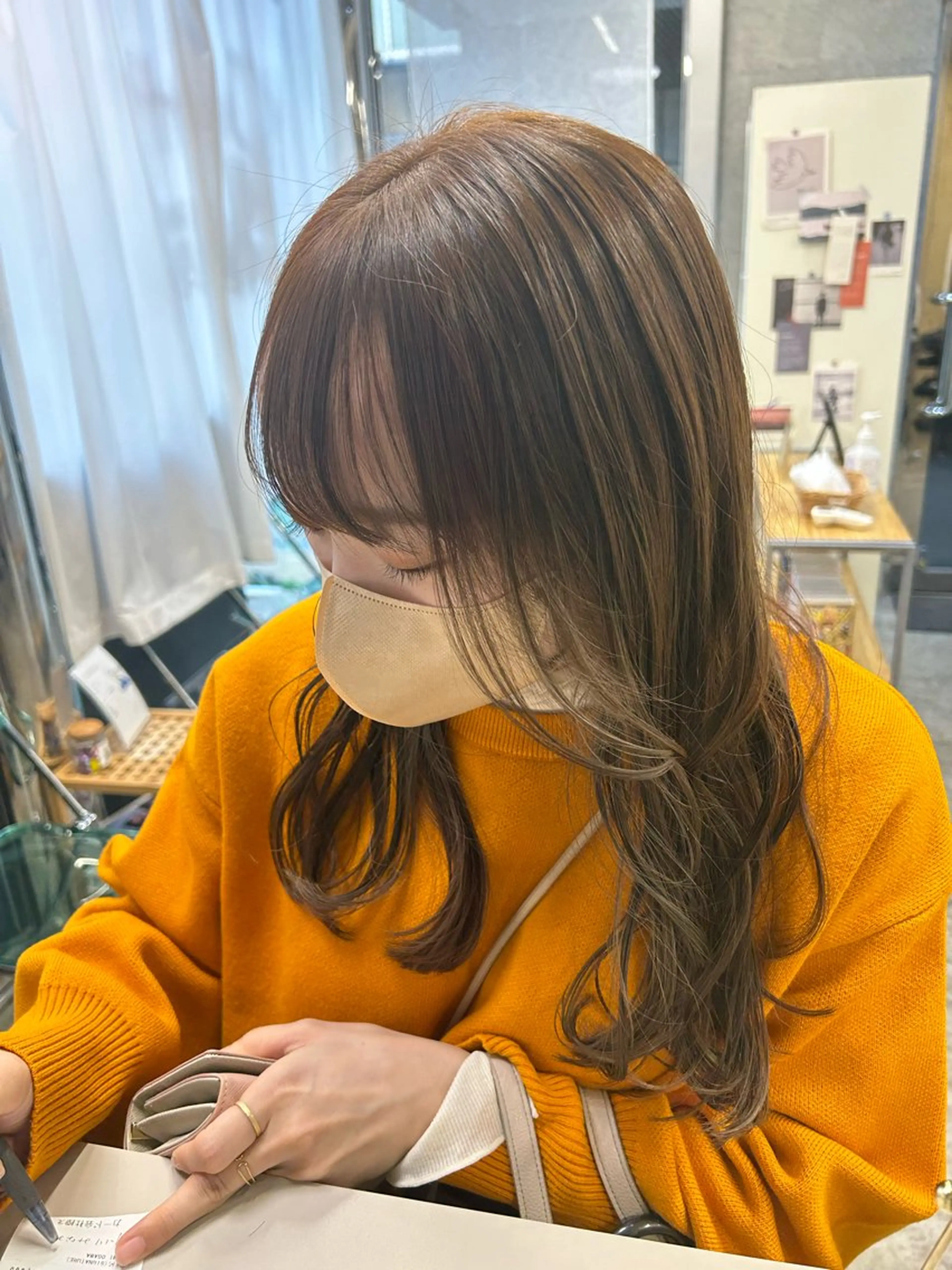 セミロング カラー ベージュカラー kazuki iconのヘアスタイル