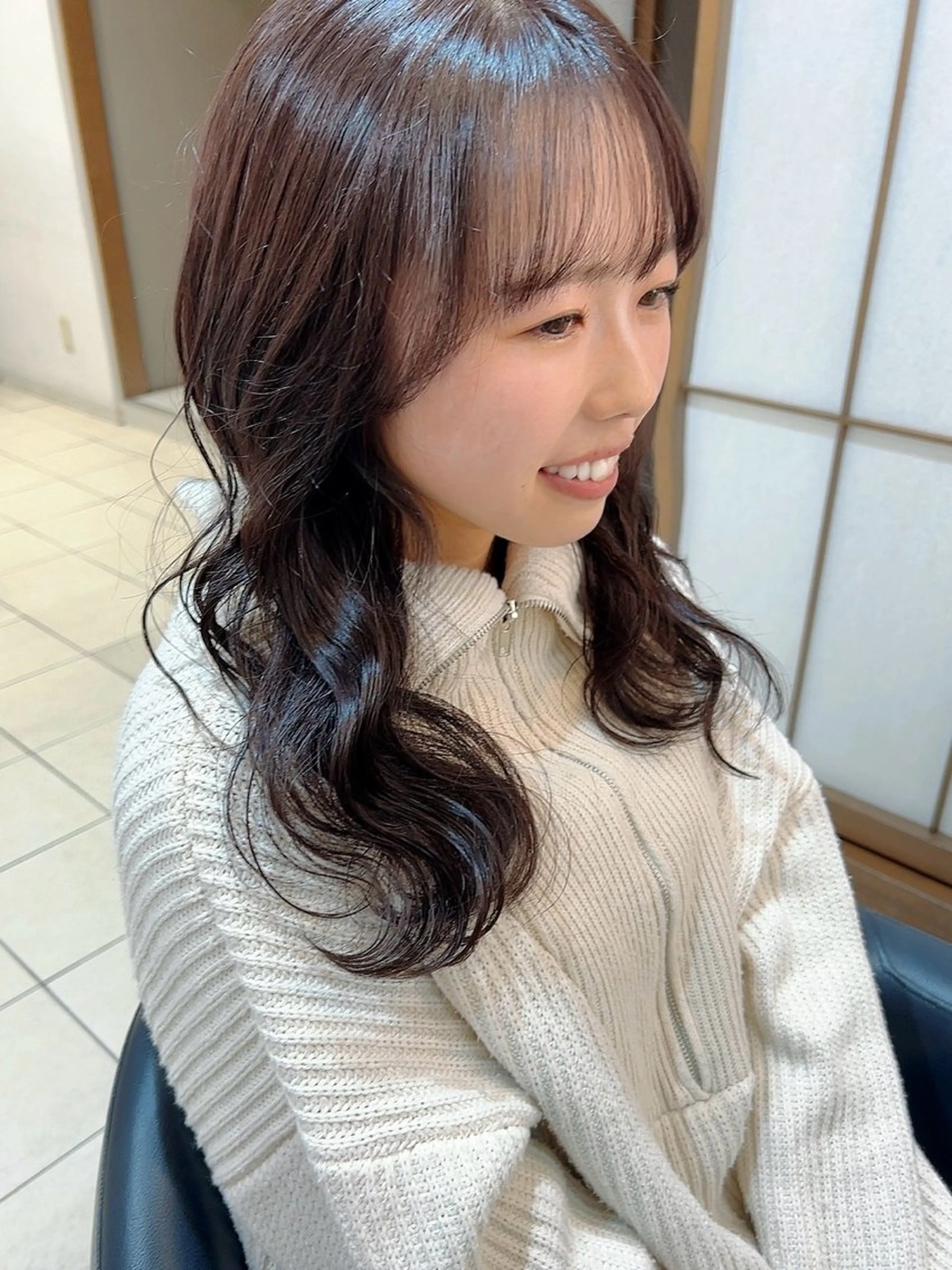 セミロング カラー 山田勇真 ボブ/縮毛矯正/金山のヘアスタイル