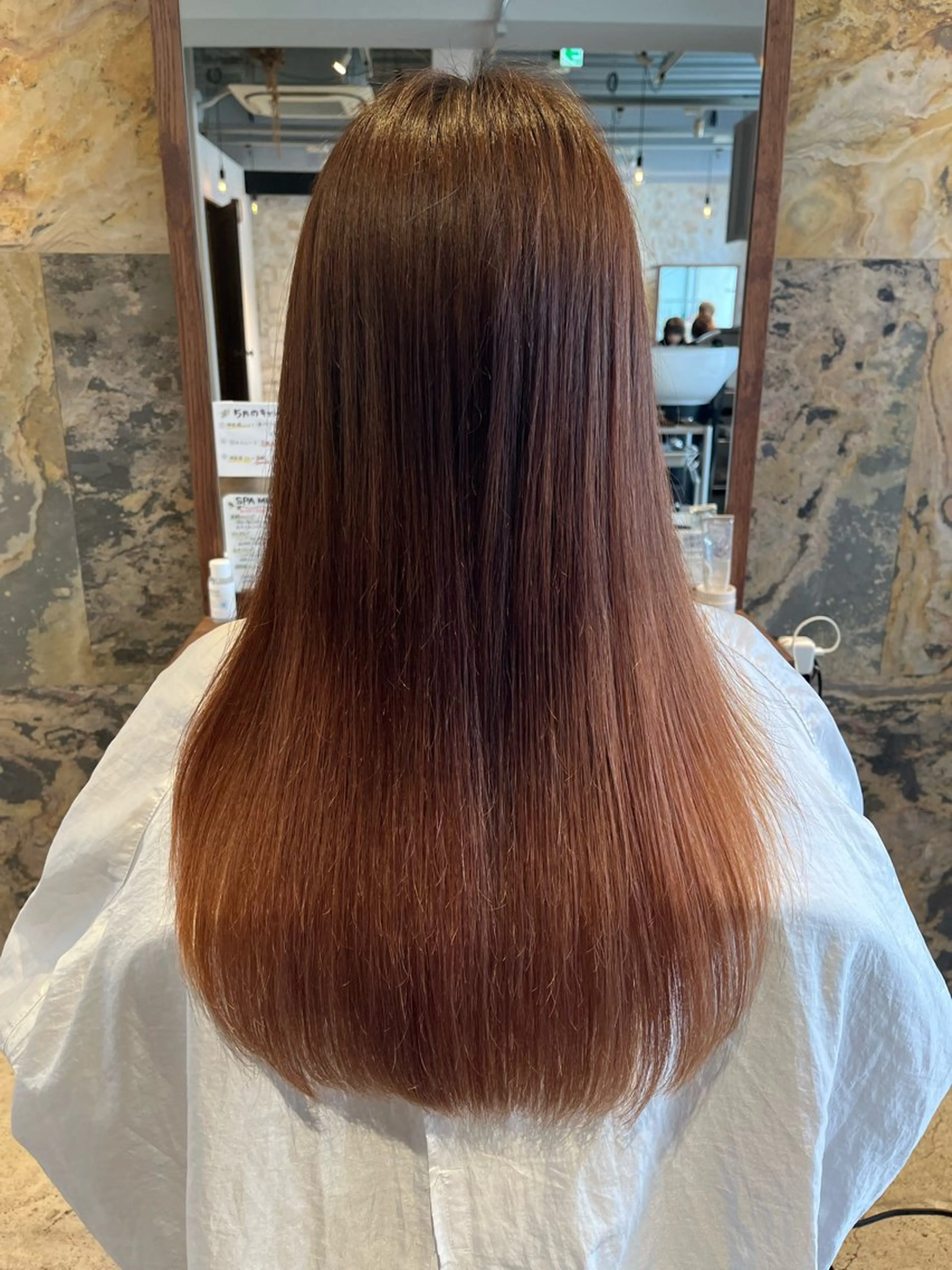 ロング 縮毛矯正 安田 純香のヘアスタイル