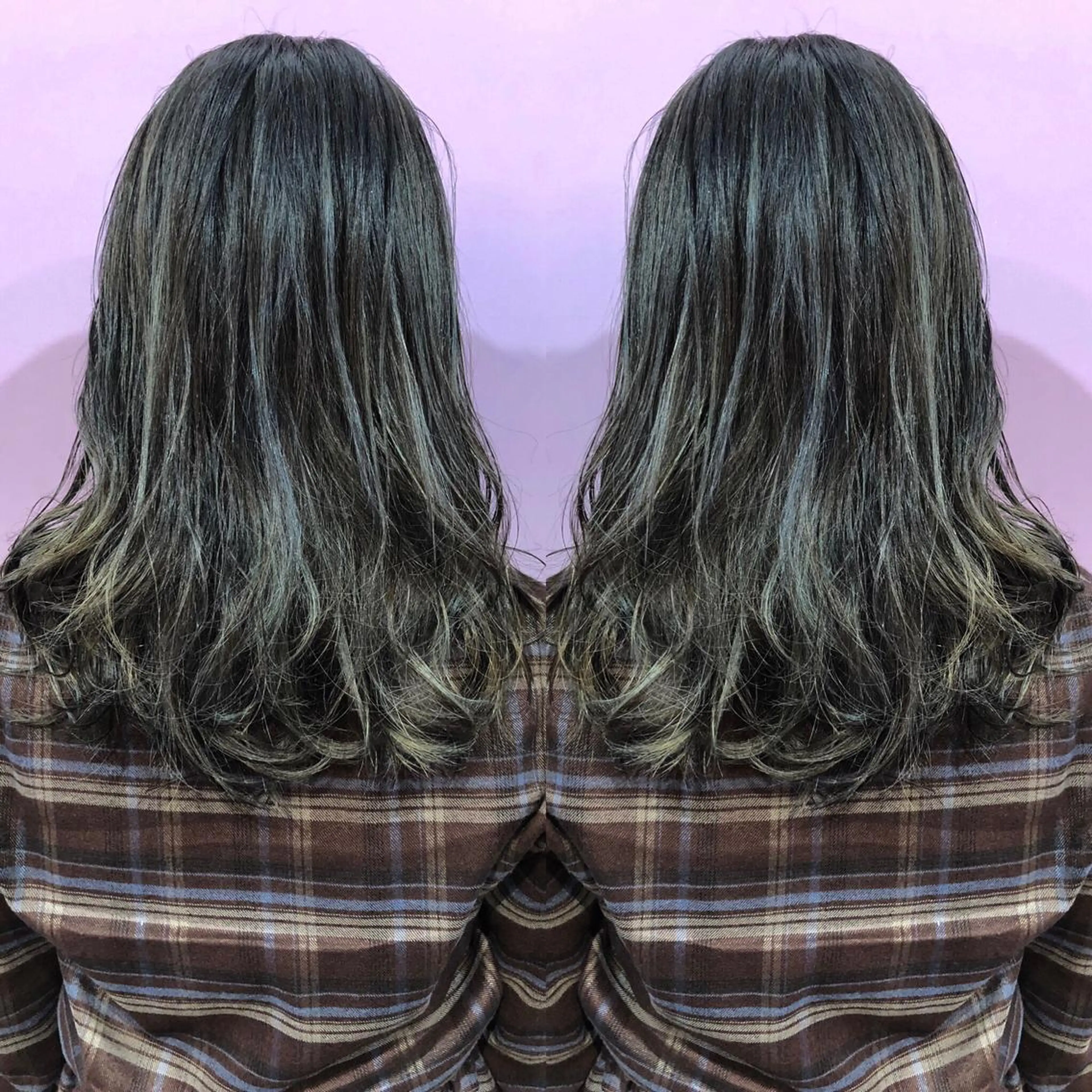 ロング カラー パーマ ロングレイヤー ブリーチ ケアブリーチ ダブルカラー ハイライトカラー 細川 亮のヘアスタイル