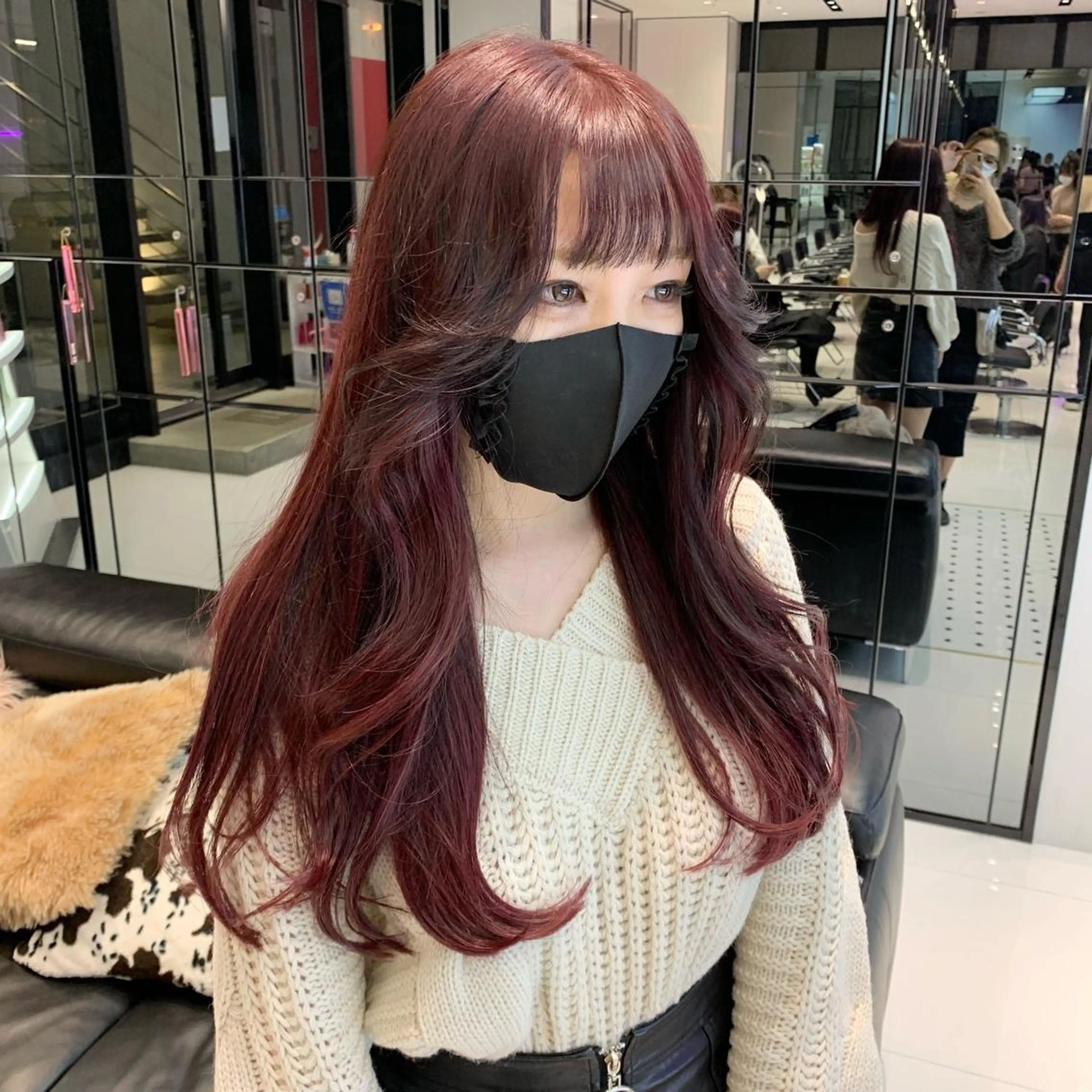 ロング シールエクステ エクステ ハッシュカット/ハイ トーン/MANAMIのヘアスタイル