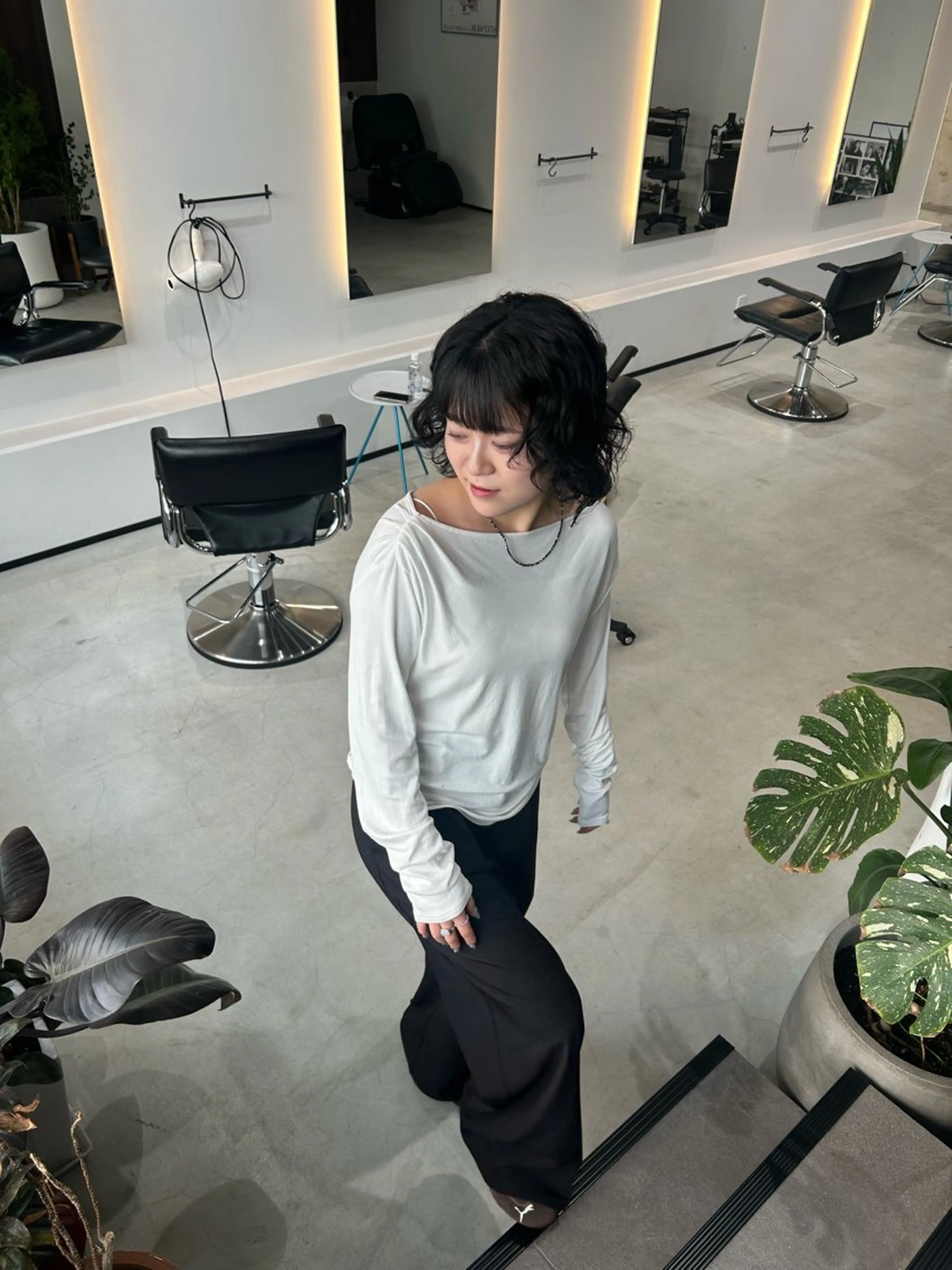 ミディアム パーマ ミディアムパーマ カット パーマ 鈴木 よつはのヘアスタイル