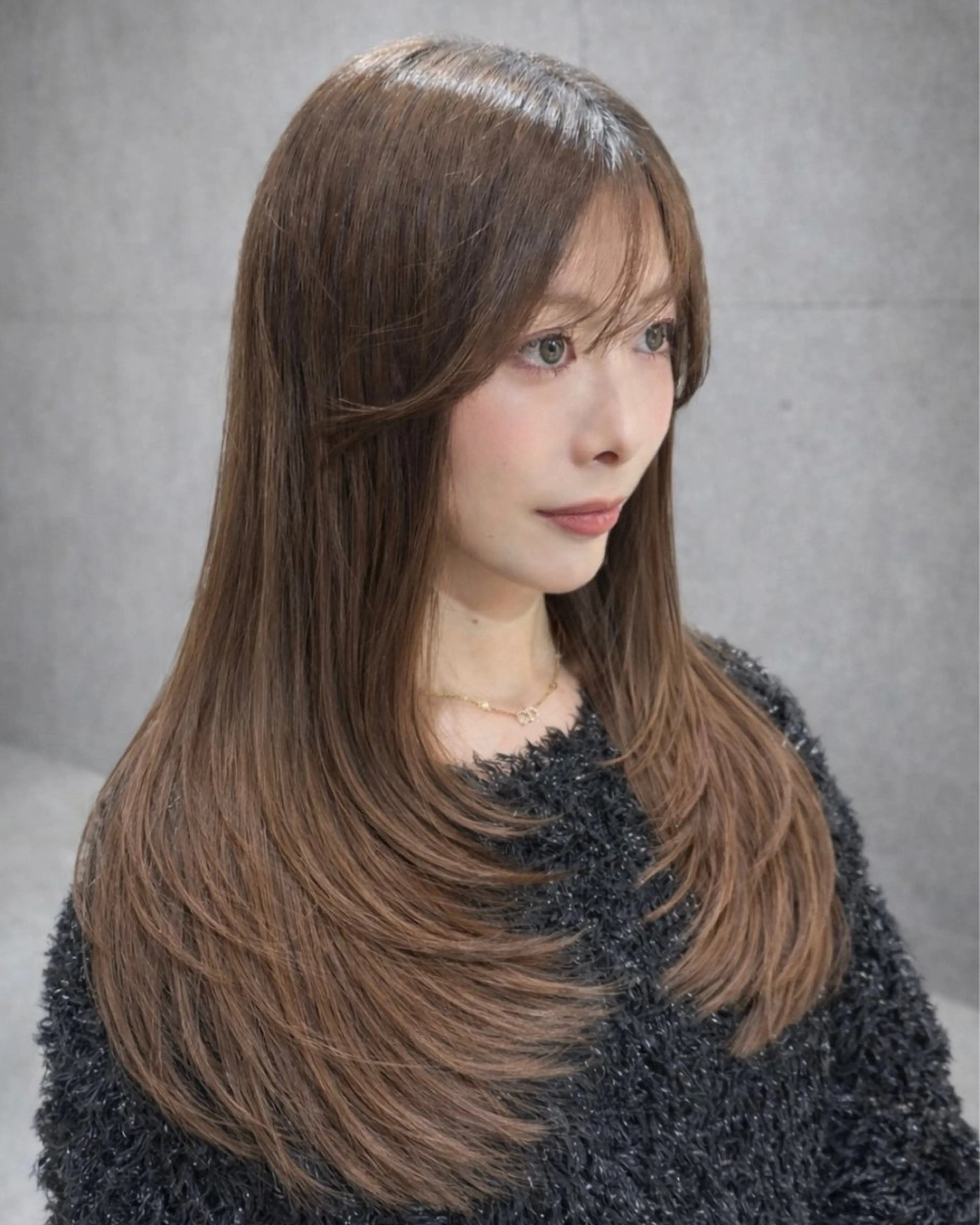 ロング レイヤーカット 縮毛矯正 カット ヘアカラー 髪質改善/縮毛矯正 レイヤー/ユウタ👑のヘアスタイル