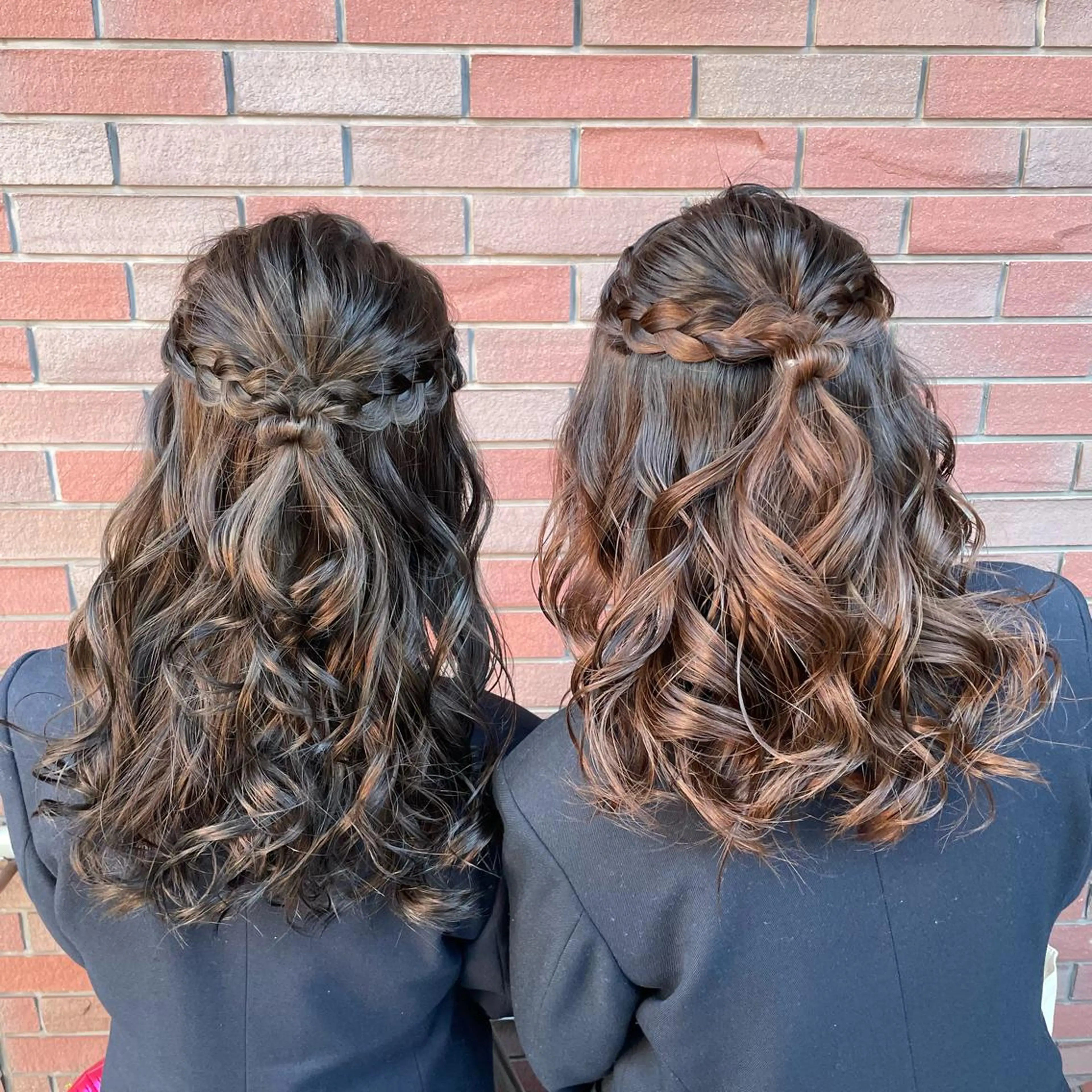 セミロング ヘアアレンジ ハーフアップ 三つ編み 卒業式のヘアスタイル 髪飾り 古沢 みづきのヘアスタイル