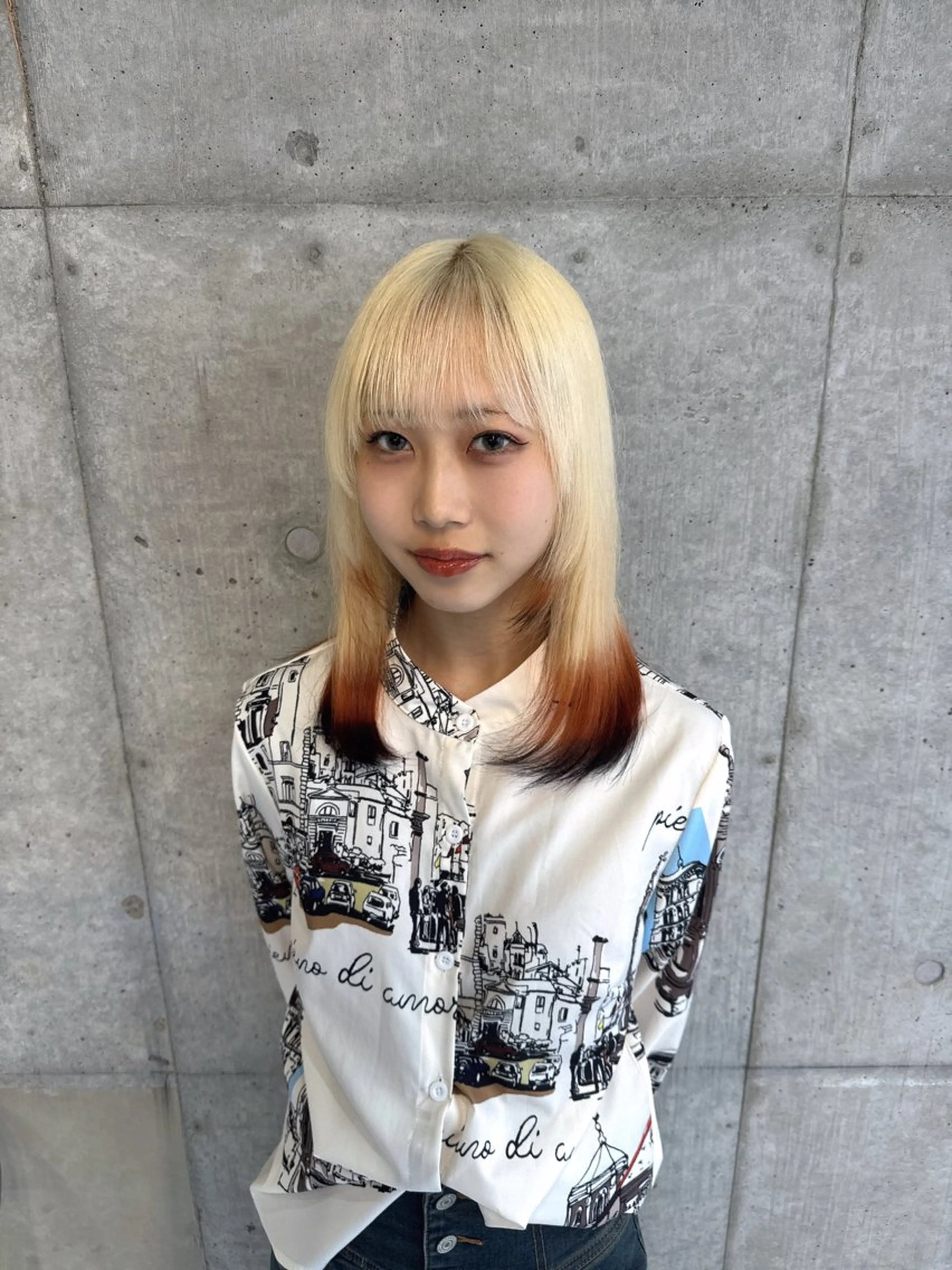 ミディアム カラー ヘアカラー トリートメント パーマ/カラー/ 特化🍇こ〜へい🍇のヘアスタイル