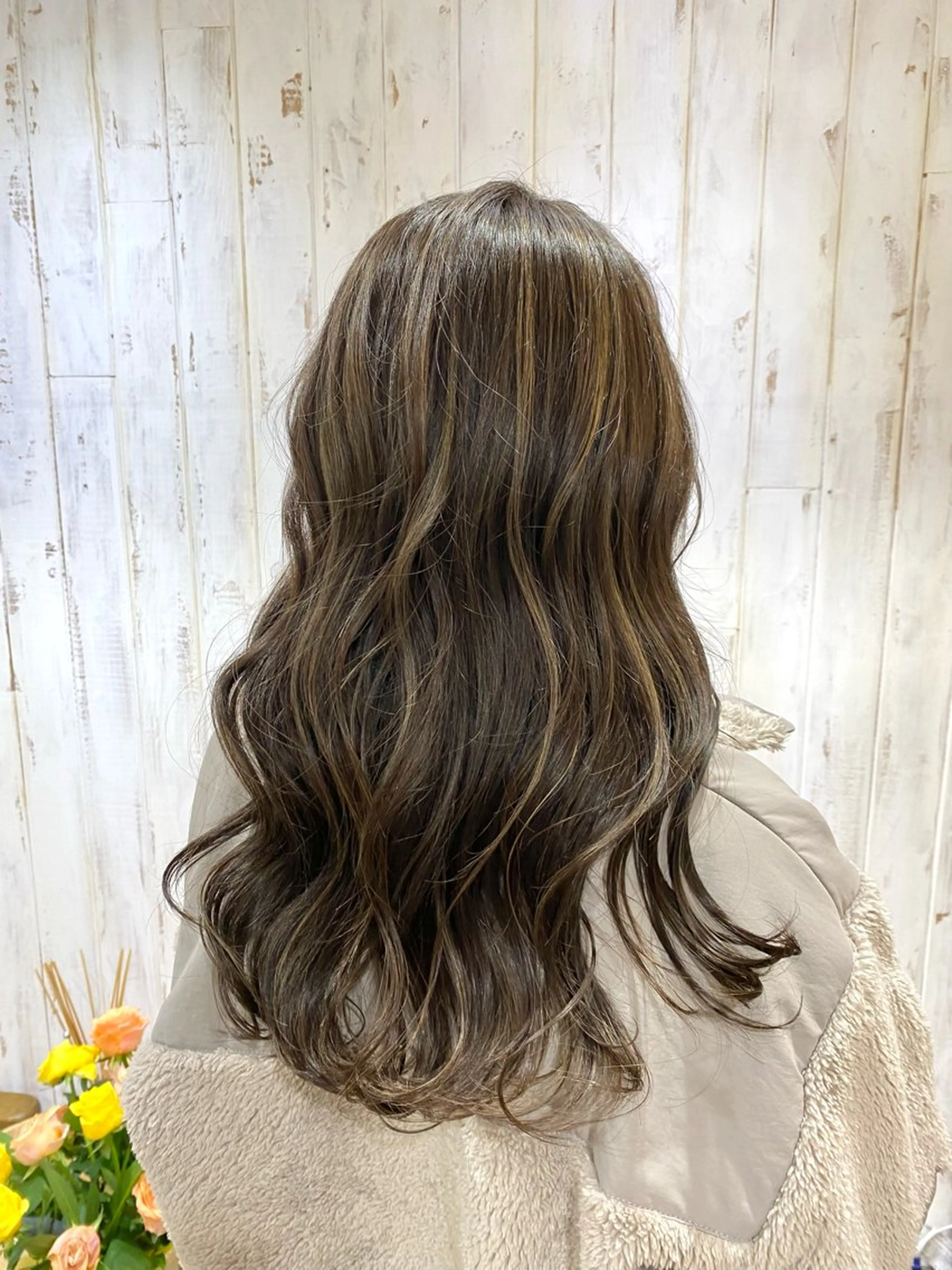 ロング カラー ハイライトカラー ハイライト やじま ひろこのヘアスタイル