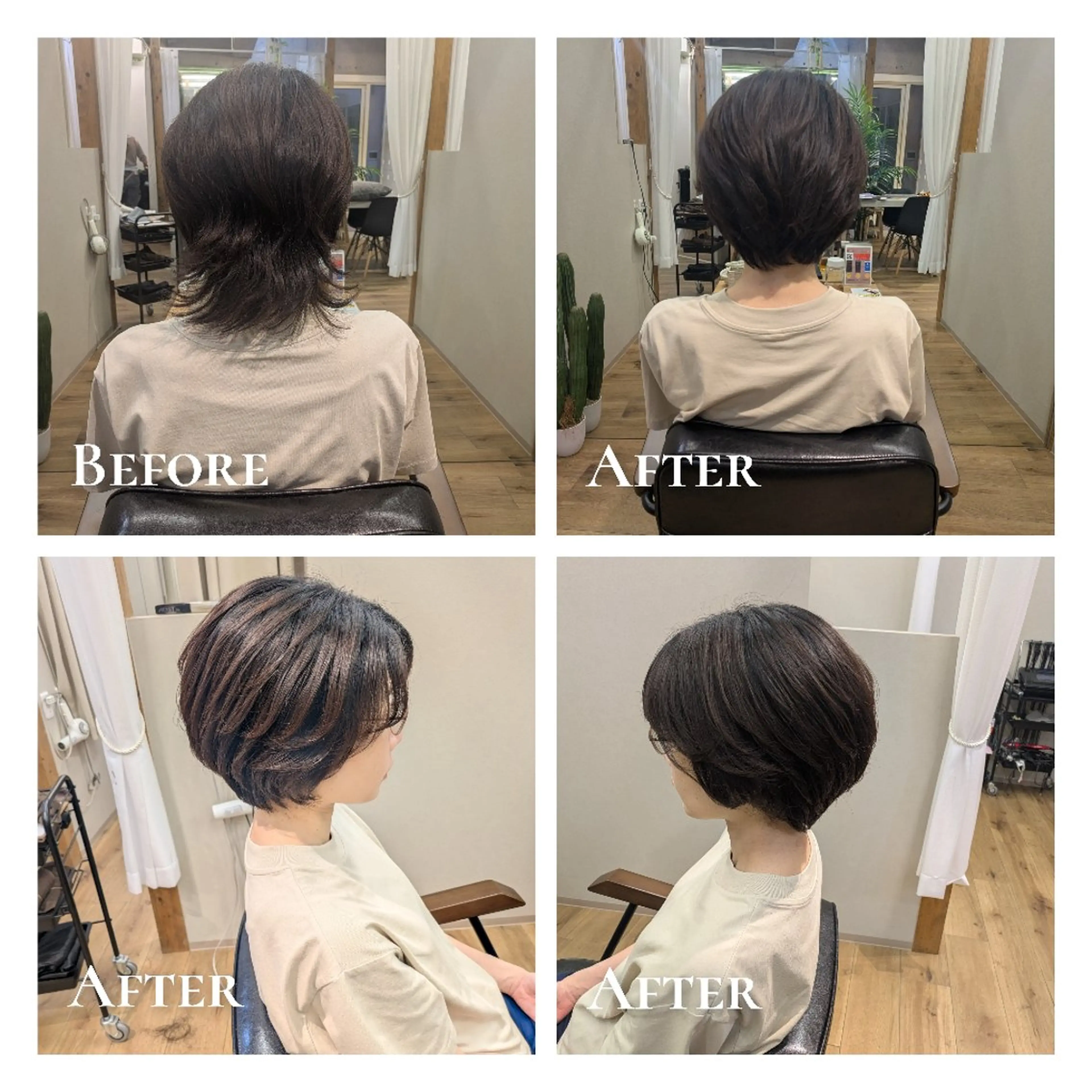 【条件あり】ショートカット(元々ショートの方は整える程度でも◎)+生トリートメントの写真