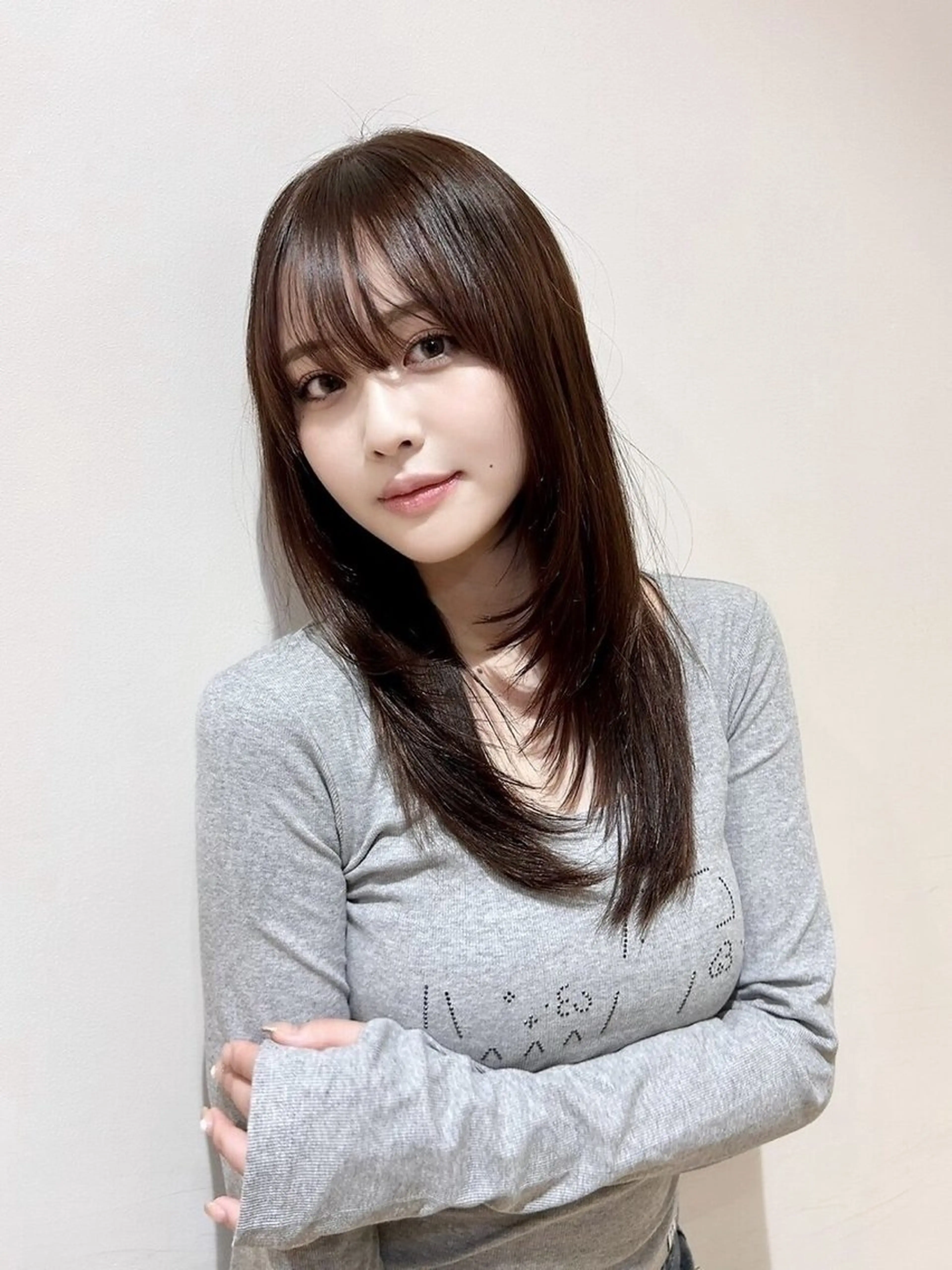 ミディアム カット トリートメント Maison髪質改善 レイヤー/三宮のヘアスタイル