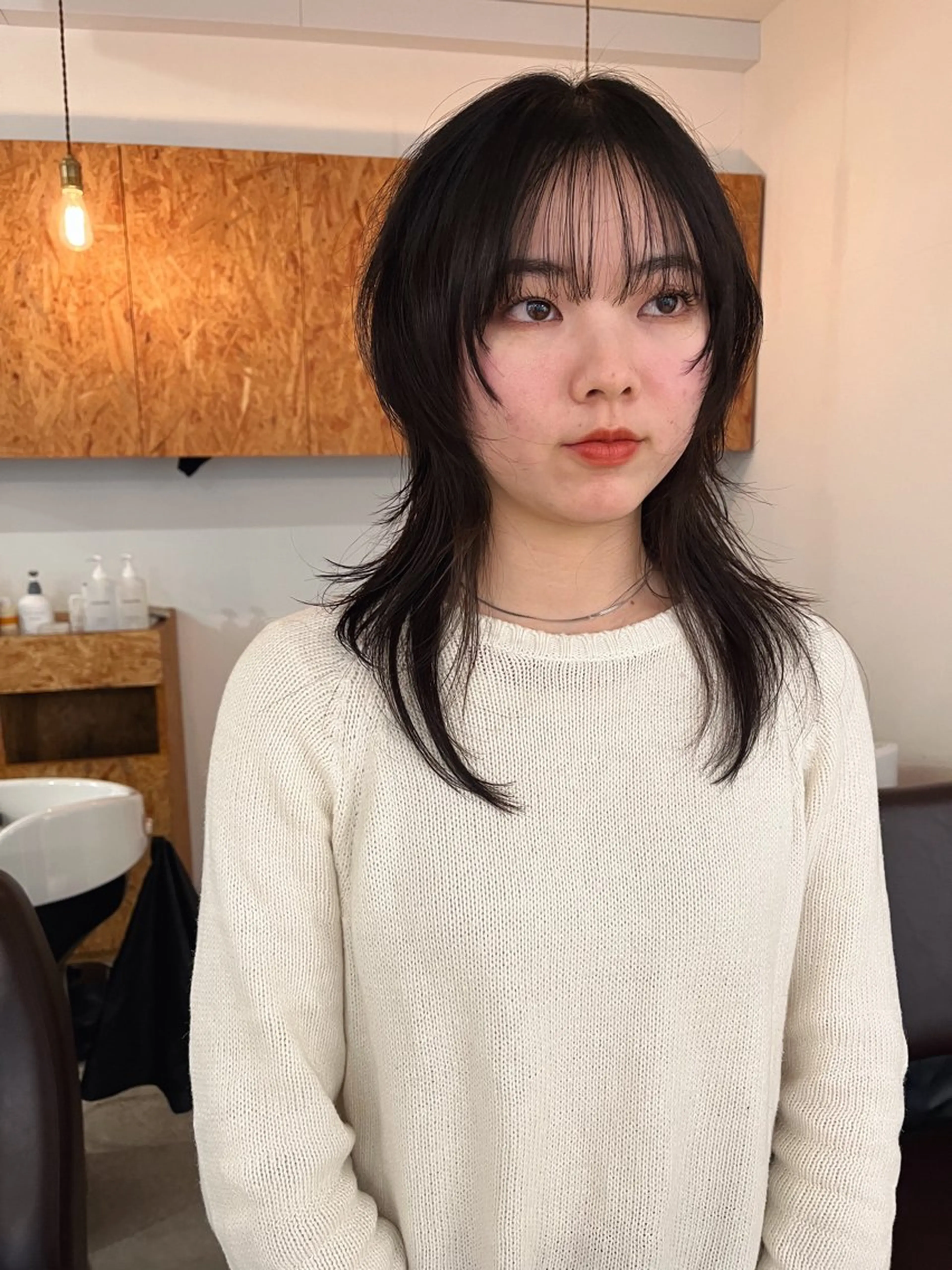 ロング レイヤーカット ロング ウルフカット 暖色/パーマ 🌼クニトウメイのヘアスタイル