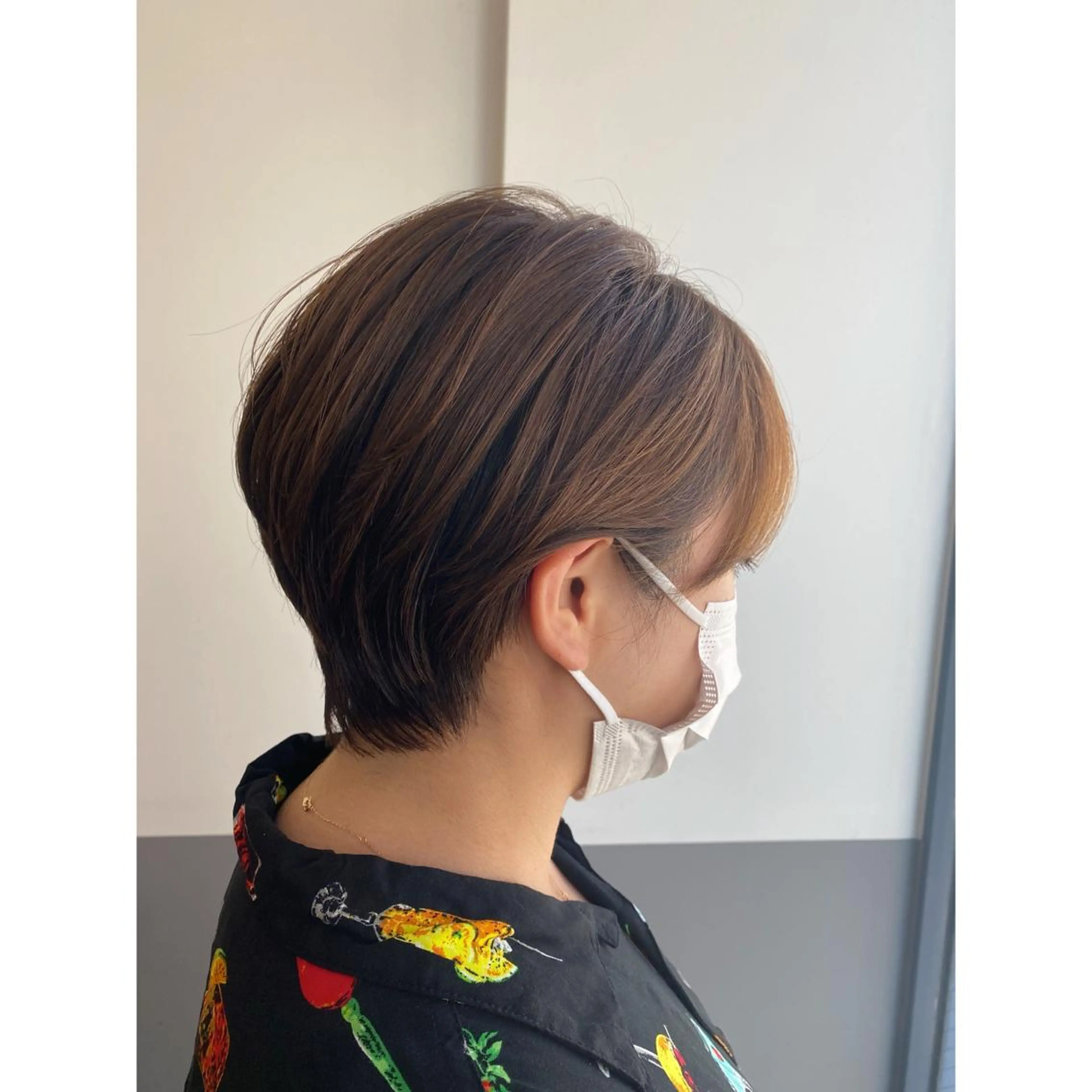 ショート くびれヘア ショートヘア ボブ/ぱつっとボブ/ 谷口 海星のヘアスタイル