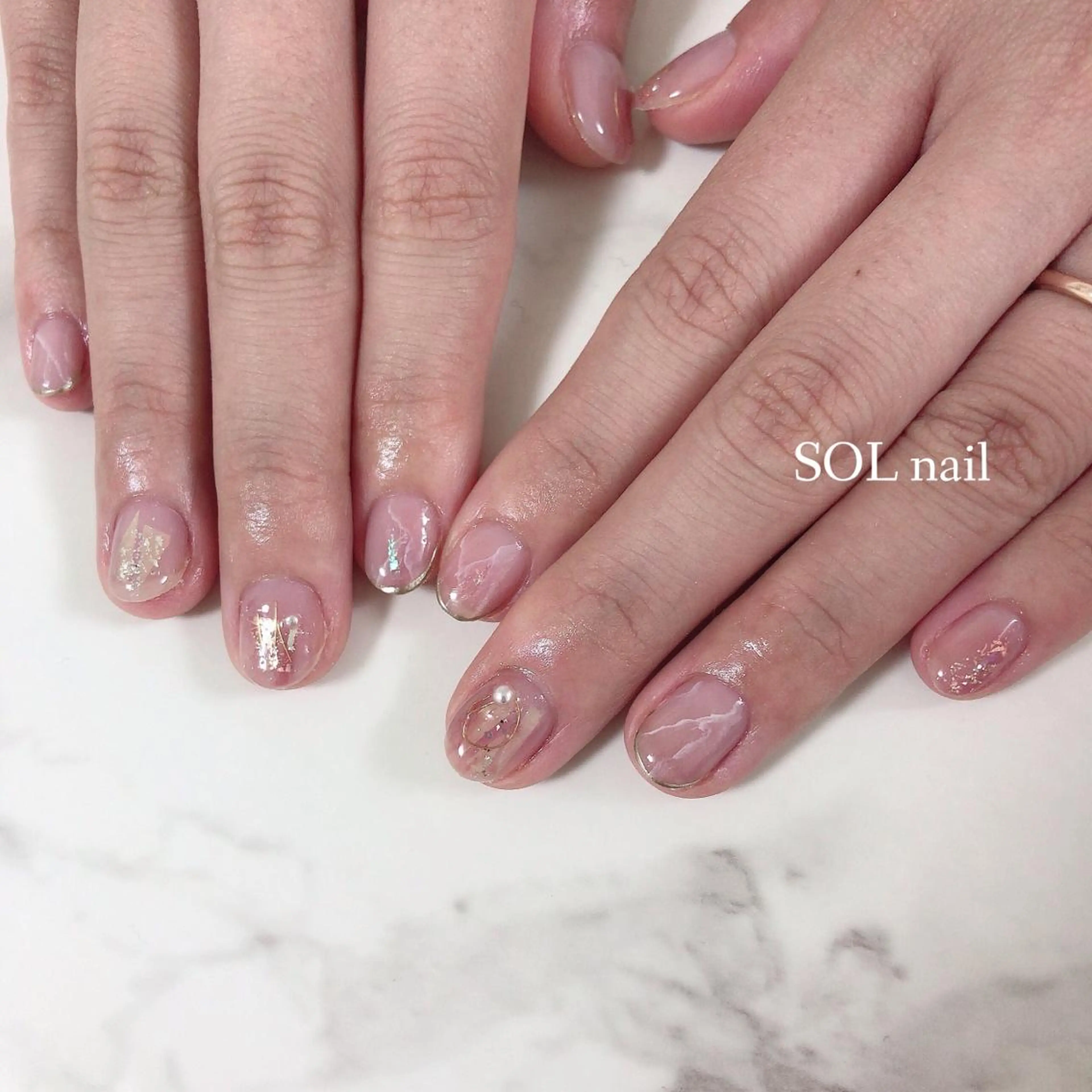 ネイル ニュアンスネイル ハンドネイル SOL NAILのネイルデザイン
