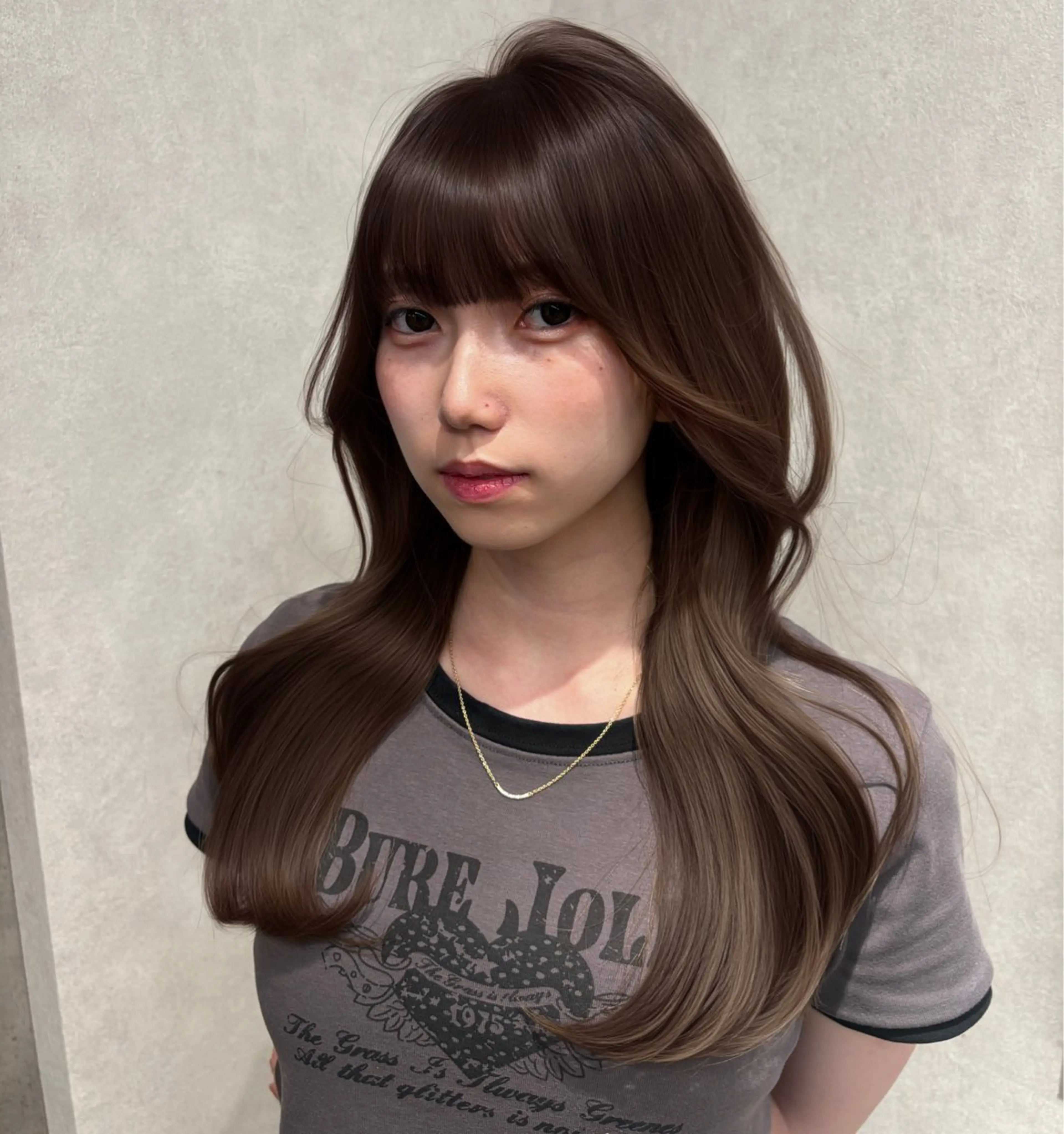 セミロング カラー 透明感カラー ／kana‎🤍のヘアスタイル