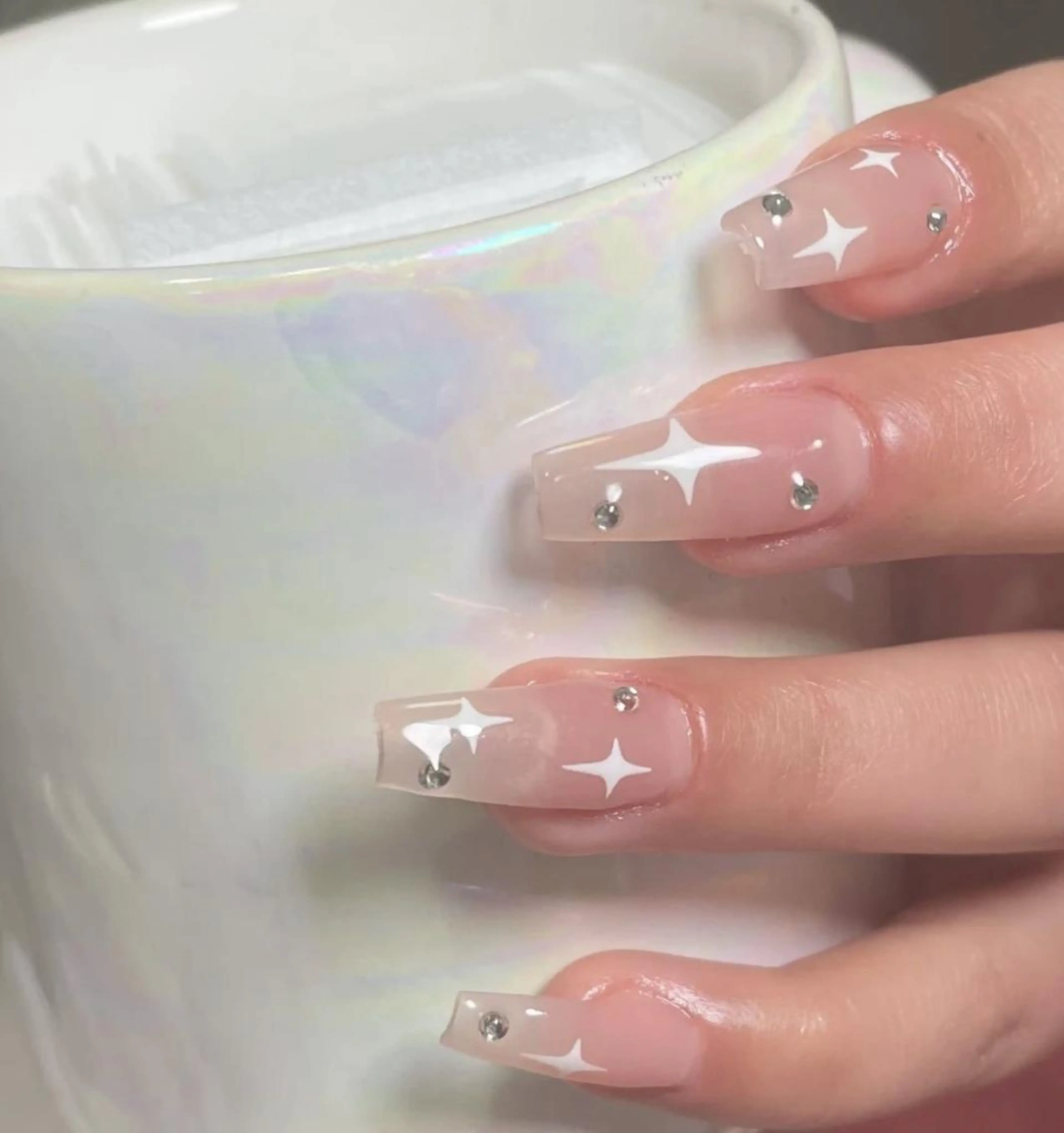 ネイル 長さ出し ネイルチップ Queens momoのネイルデザイン