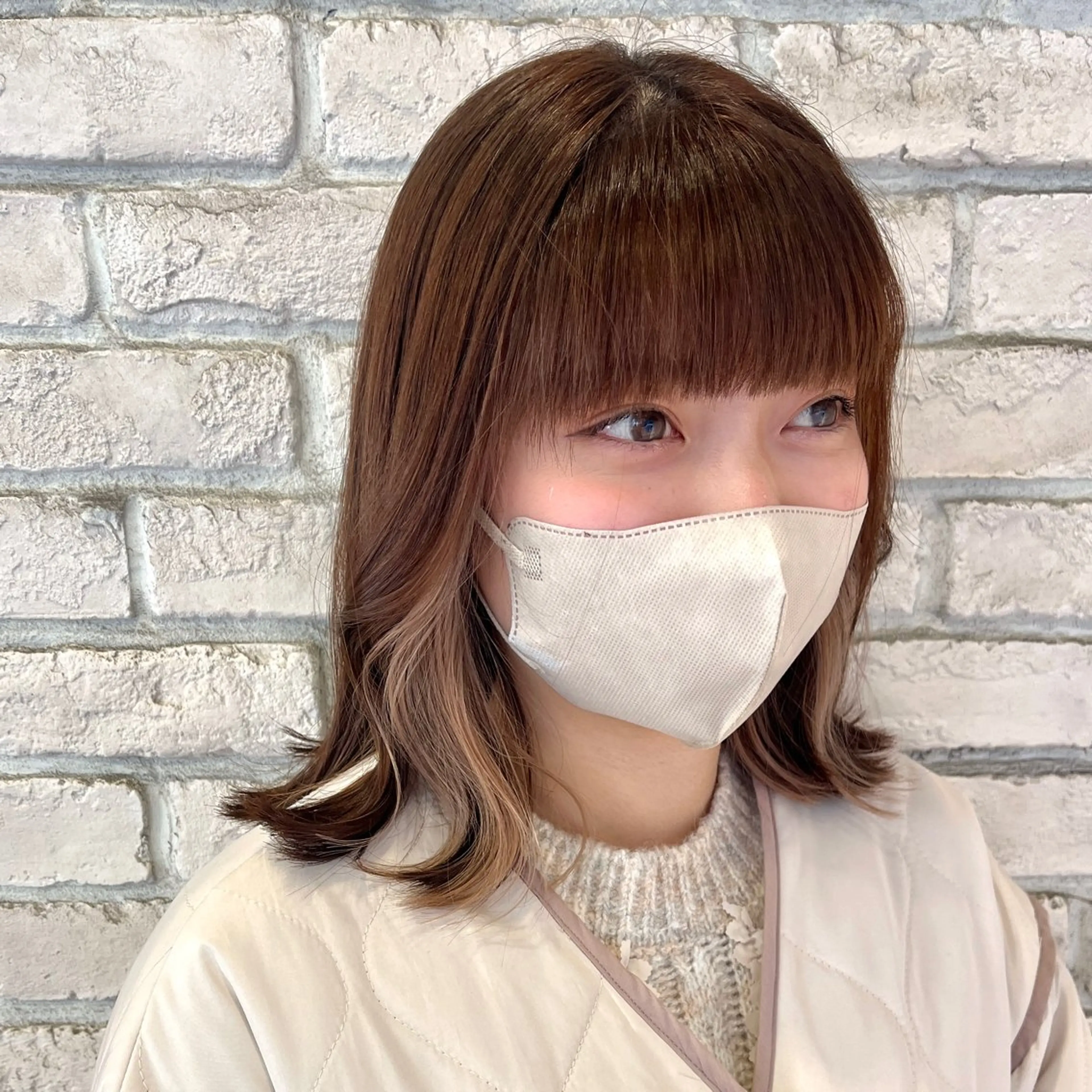 ミディアム カラー 韓国レイヤー 暖色カラー/さくらのヘアスタイル