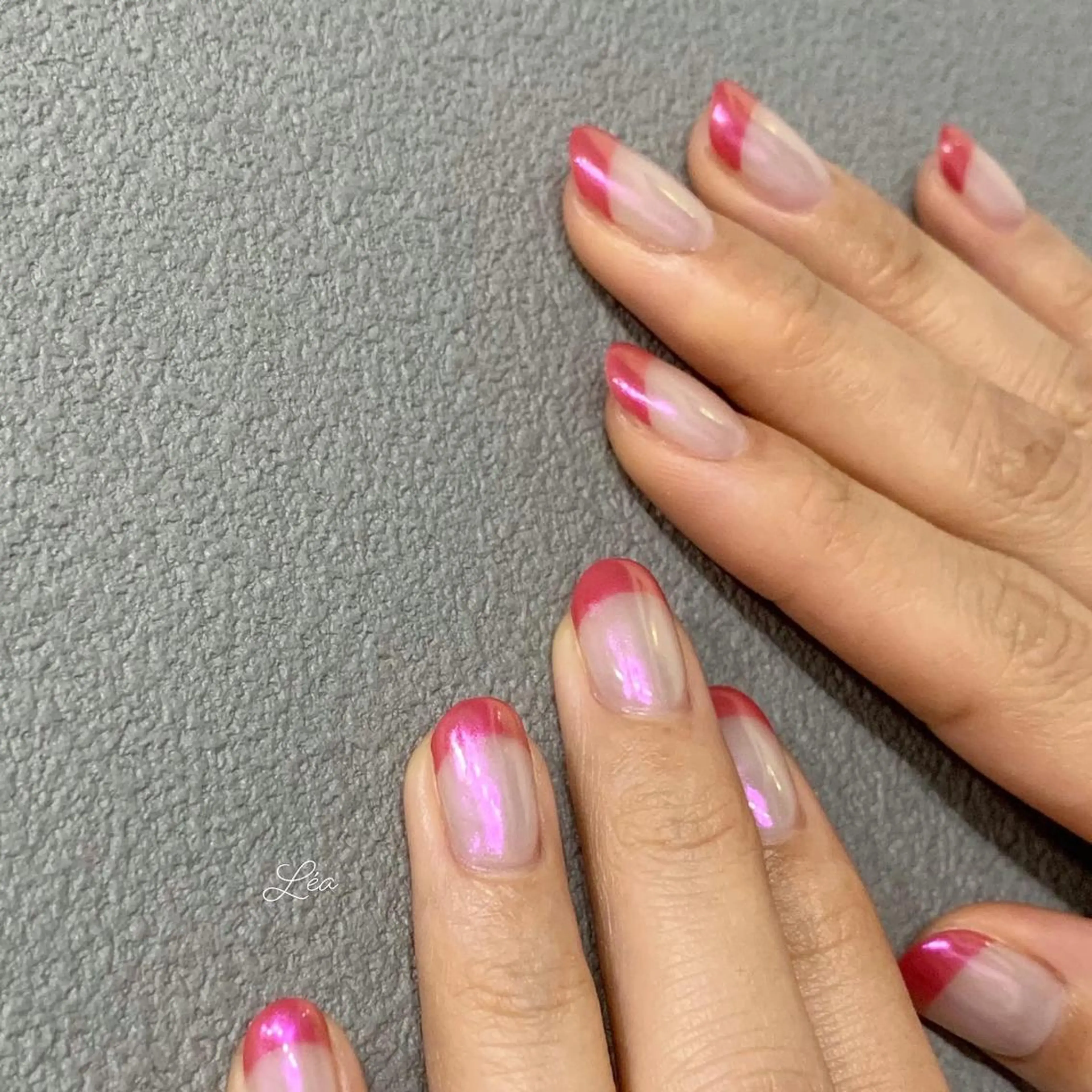 ネイル ジェルネイル ミラーネイル パラジェル Léa nailのネイルデザイン