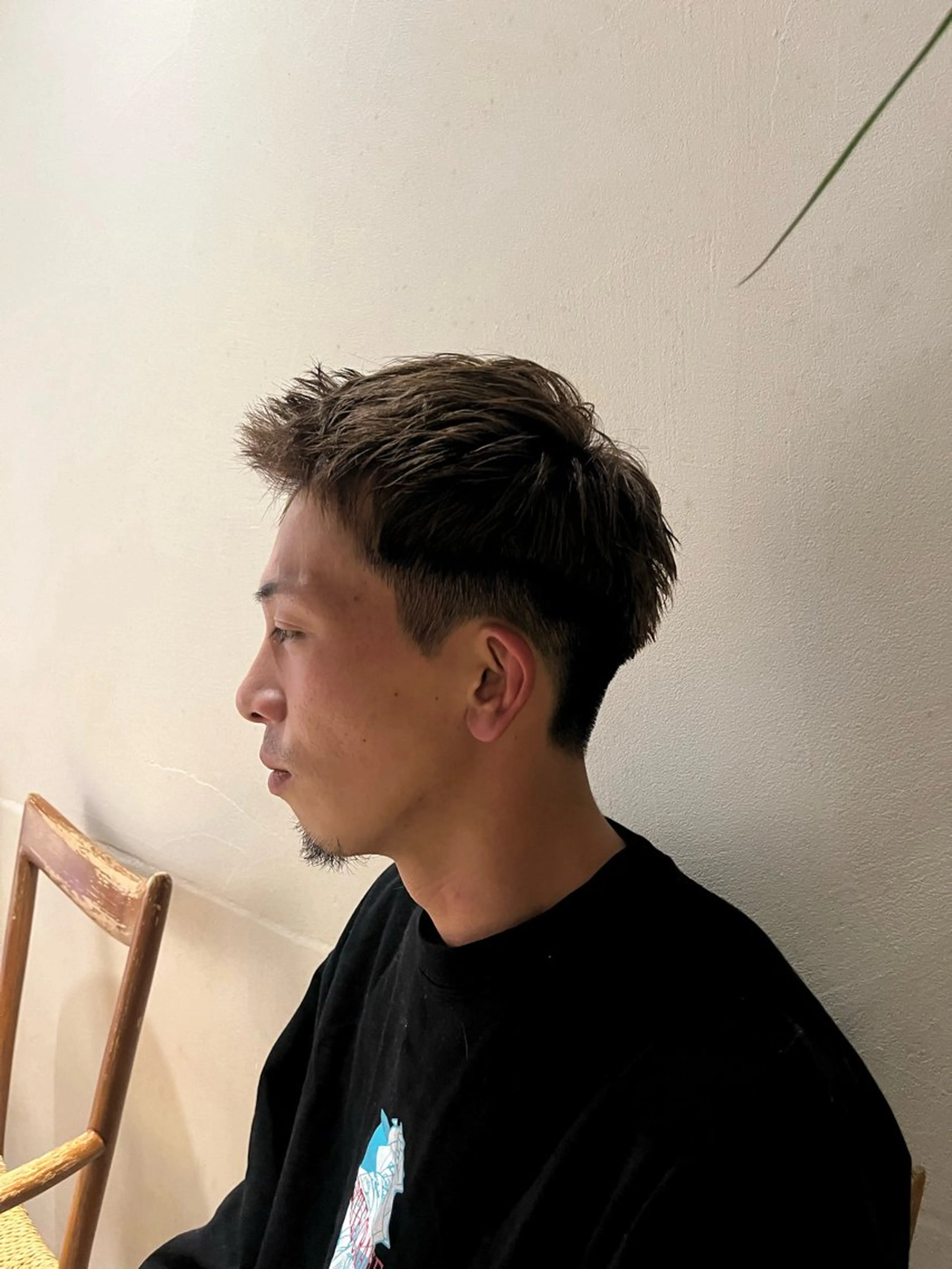 ショート パーマ メンズ カット パーマ みわ/博多 ブリーチ/メンズヘアのヘアスタイル