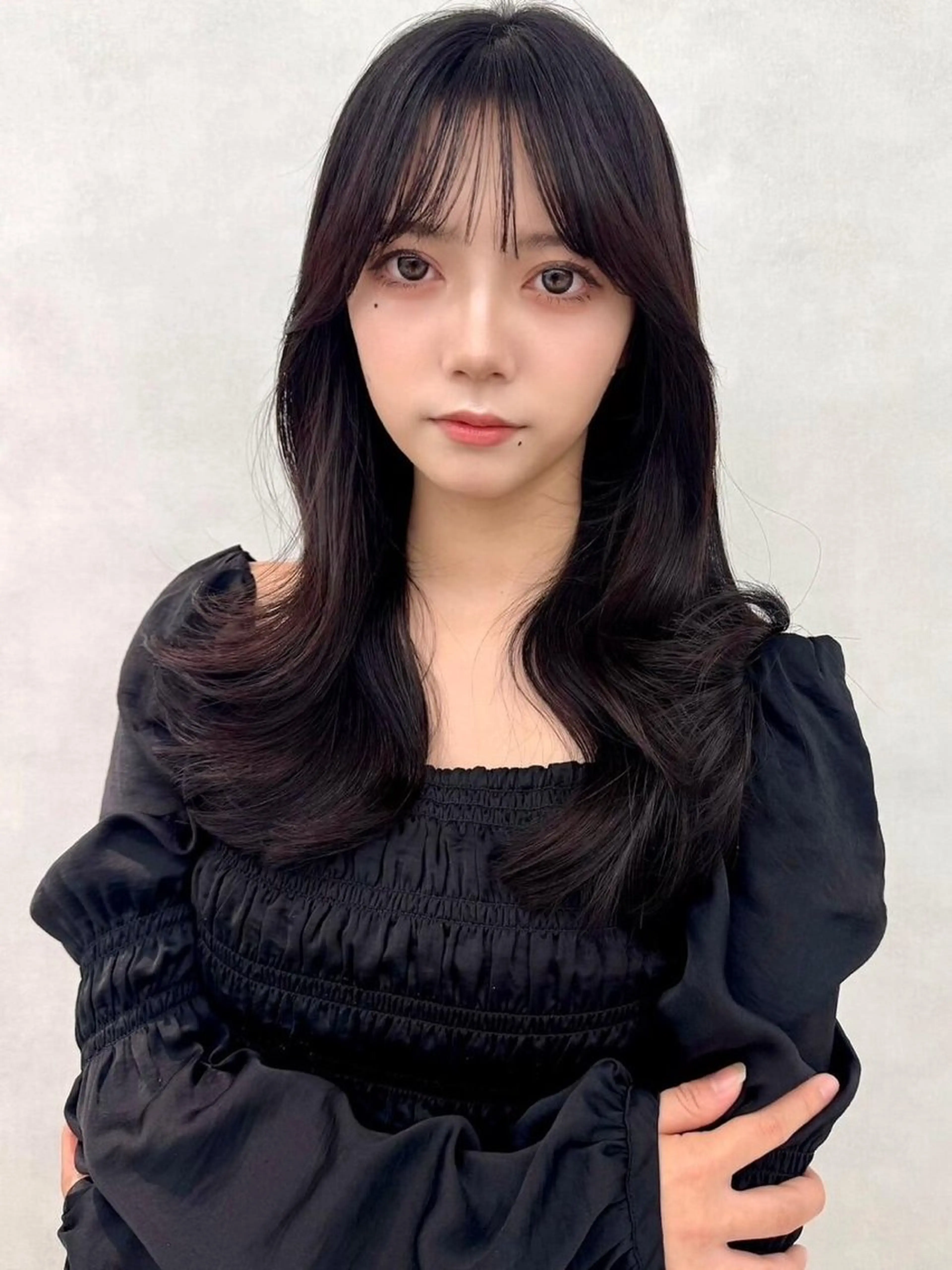 ロング カラー ヘアアレンジ 顔周りカット 韓国風ヘア レイヤーカット 小顔カット カット ヘアカラー ✨レイヤー/ 透明感カラー✨冨永剛のヘアスタイル