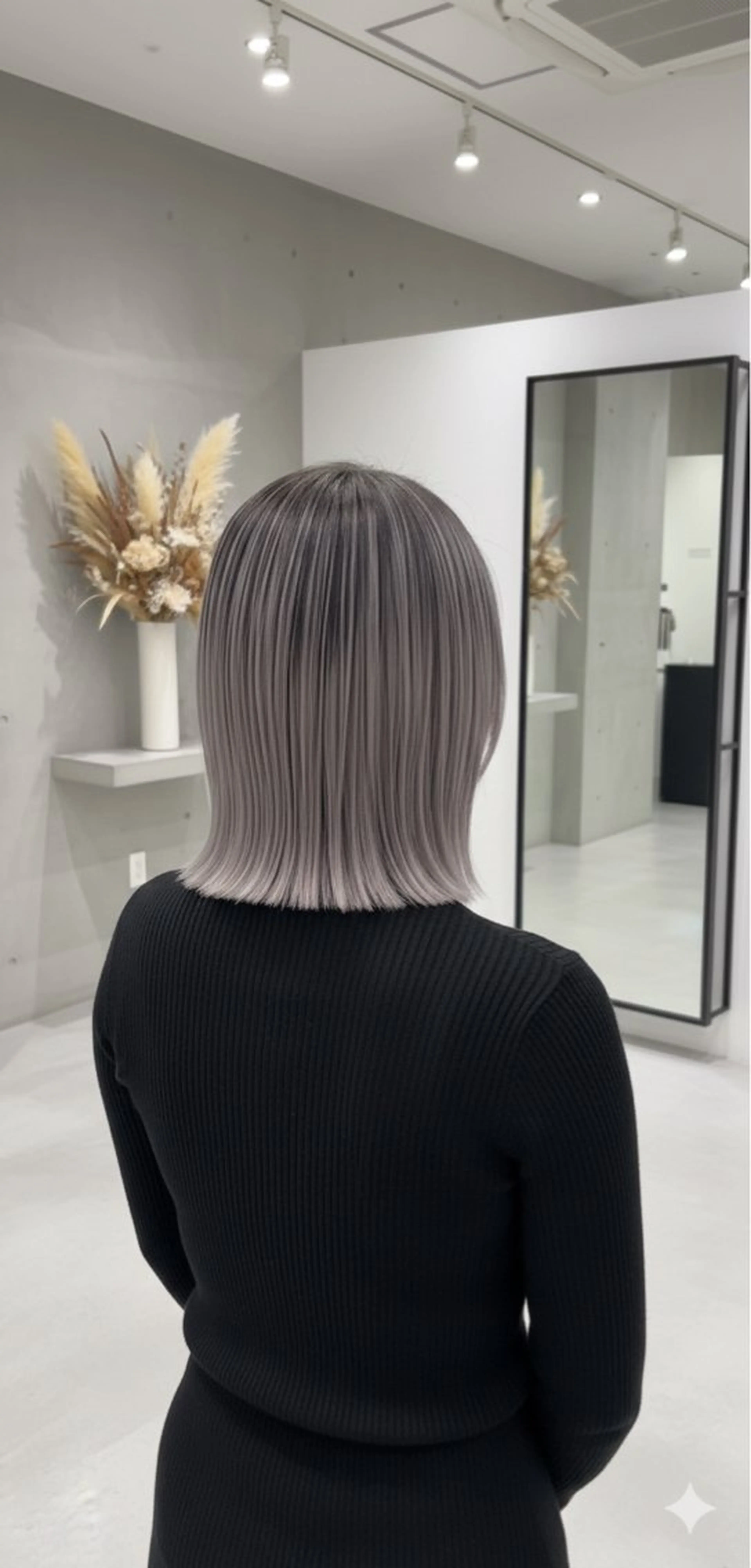 ミディアム カラー ヘアカラー トリートメント バレイヤージュ/ シャドウルーツ/安室のヘアスタイル