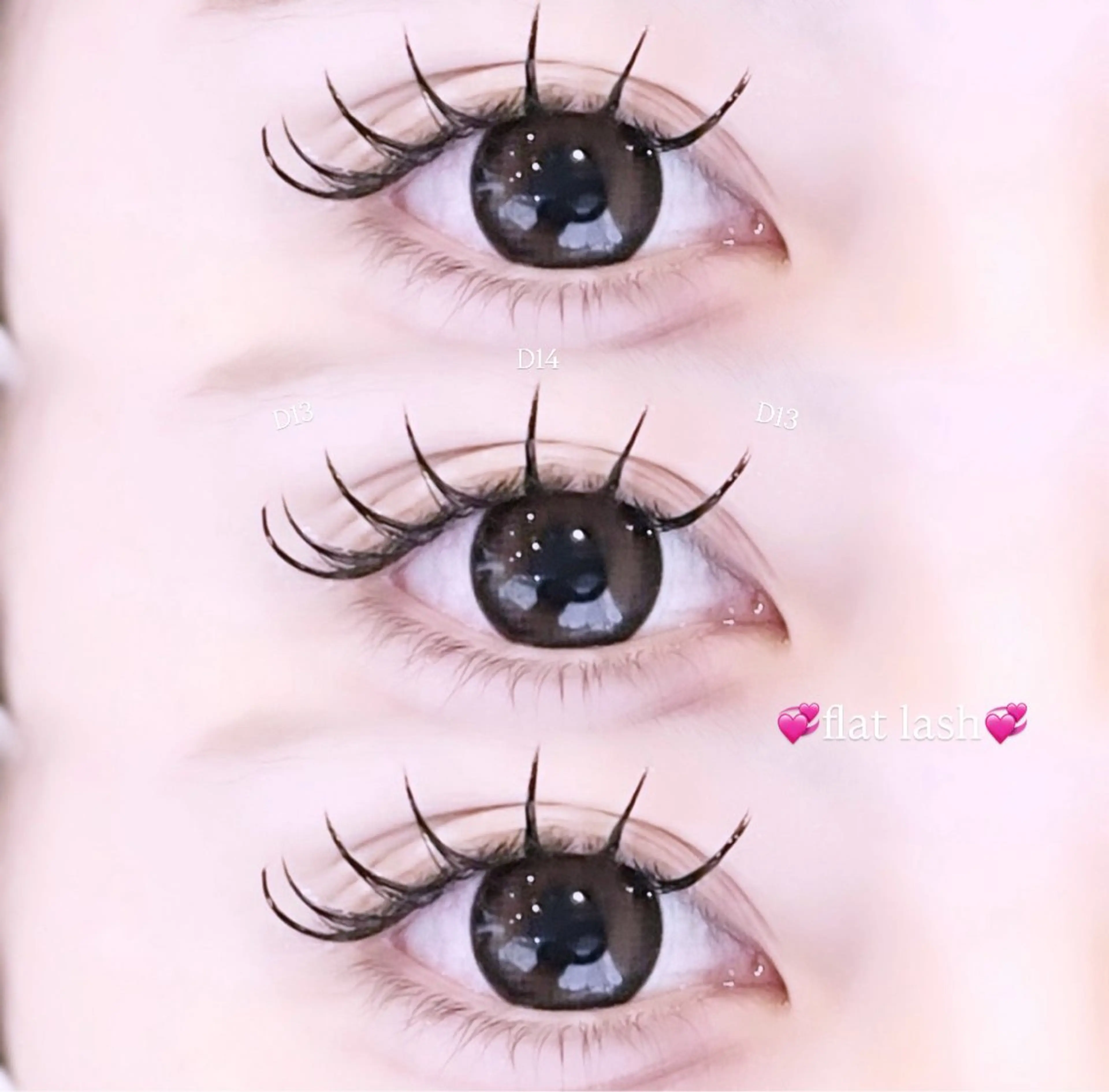 マツエク・マツパ 束感まつ毛 キュート フラットラッシュ マツエク 🎀millie ainee♡田畑🎀のマツエク・マツパデザイン