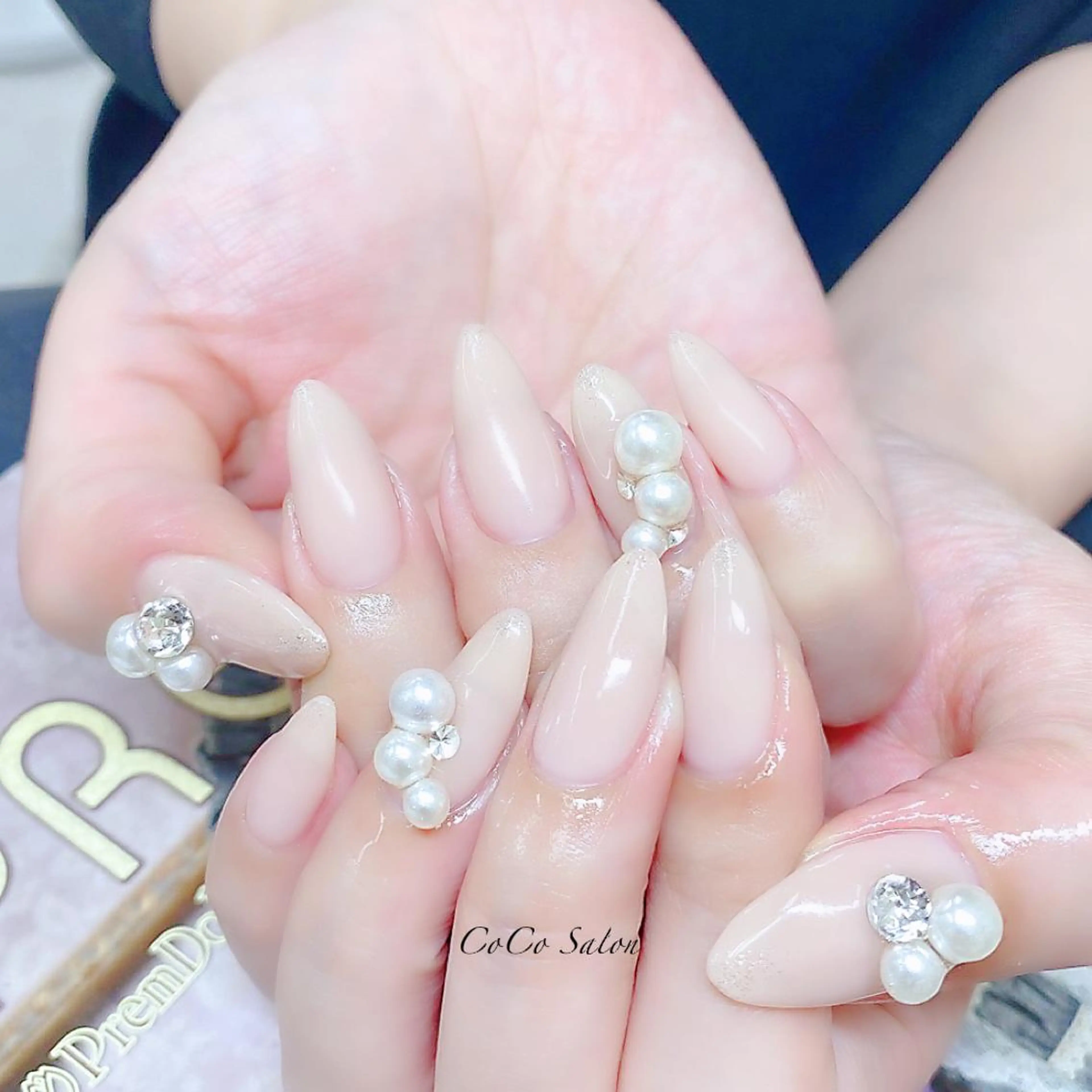 ネイル 長さ出し ジェルネイル キラキラネイル 韓国ネイル オフィスネイル ハンドネイル CoCoSalon ネイル/まつ毛予約のネイルデザイン