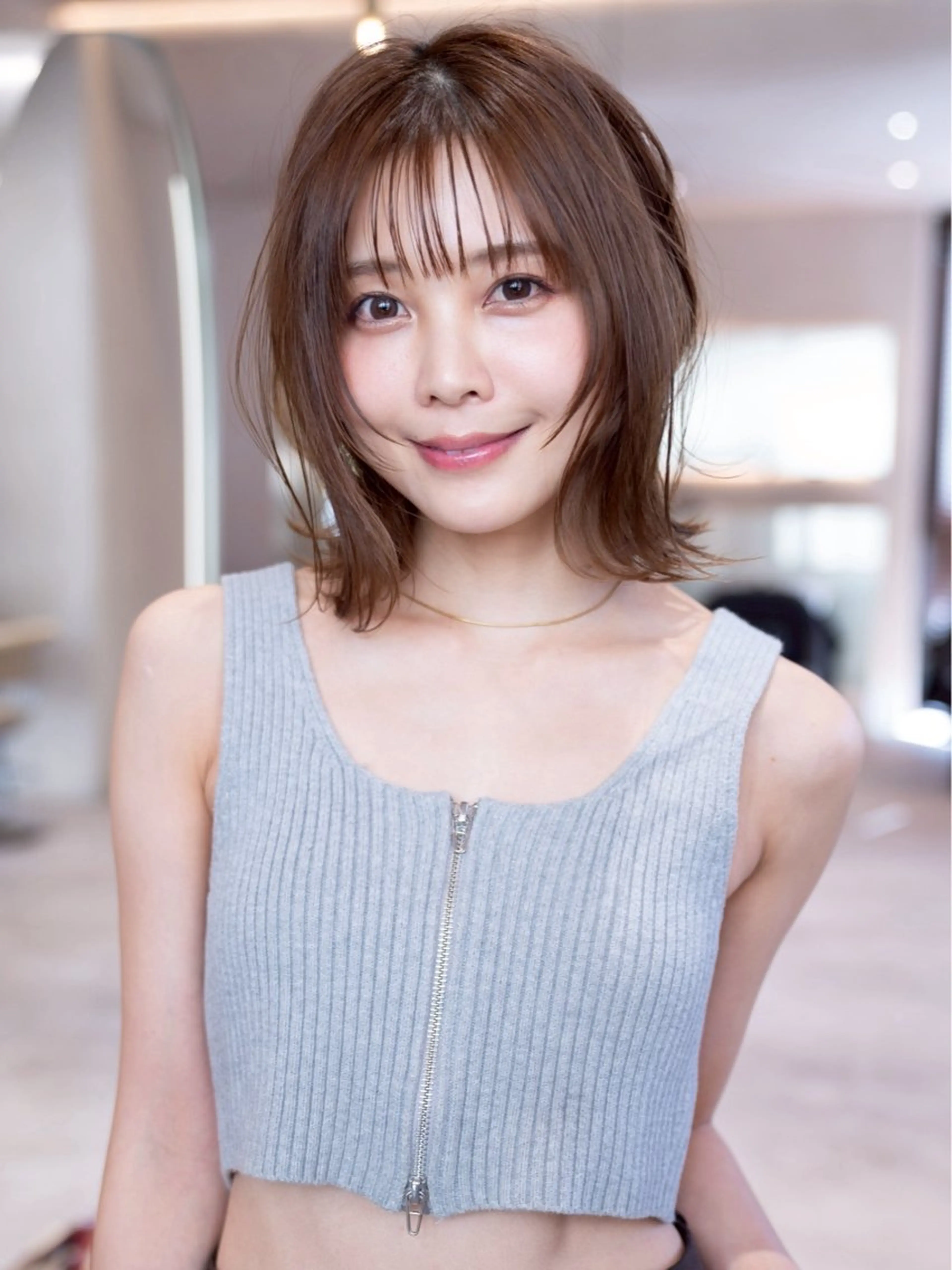 ミディアム カラー カット ヘアカラー トリートメント 🉐レイヤー/塩見 弘樹🉐渋谷のヘアスタイル