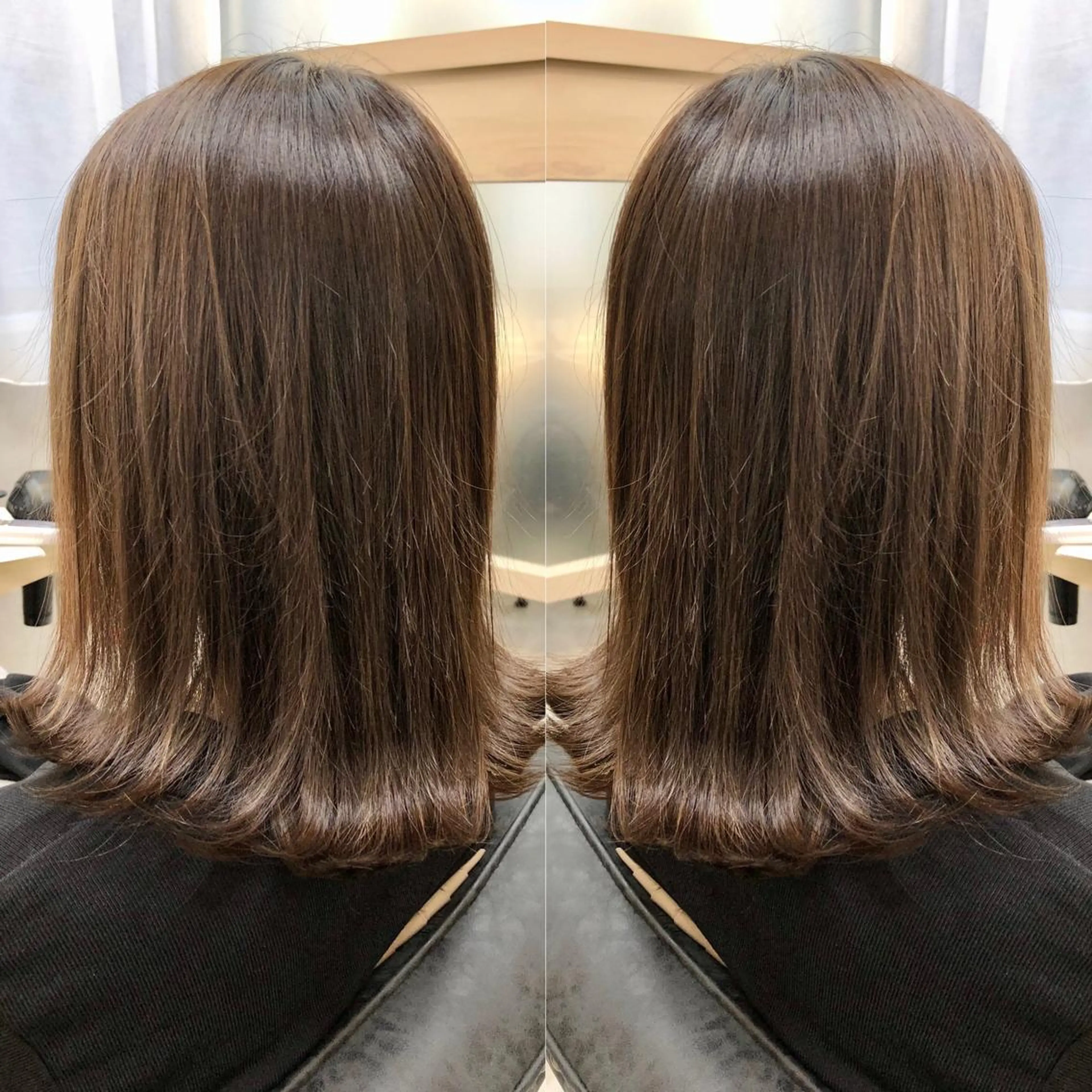 ミディアム カラー ブラウンカラー 外ハネヘア 天野 涼のヘアスタイル